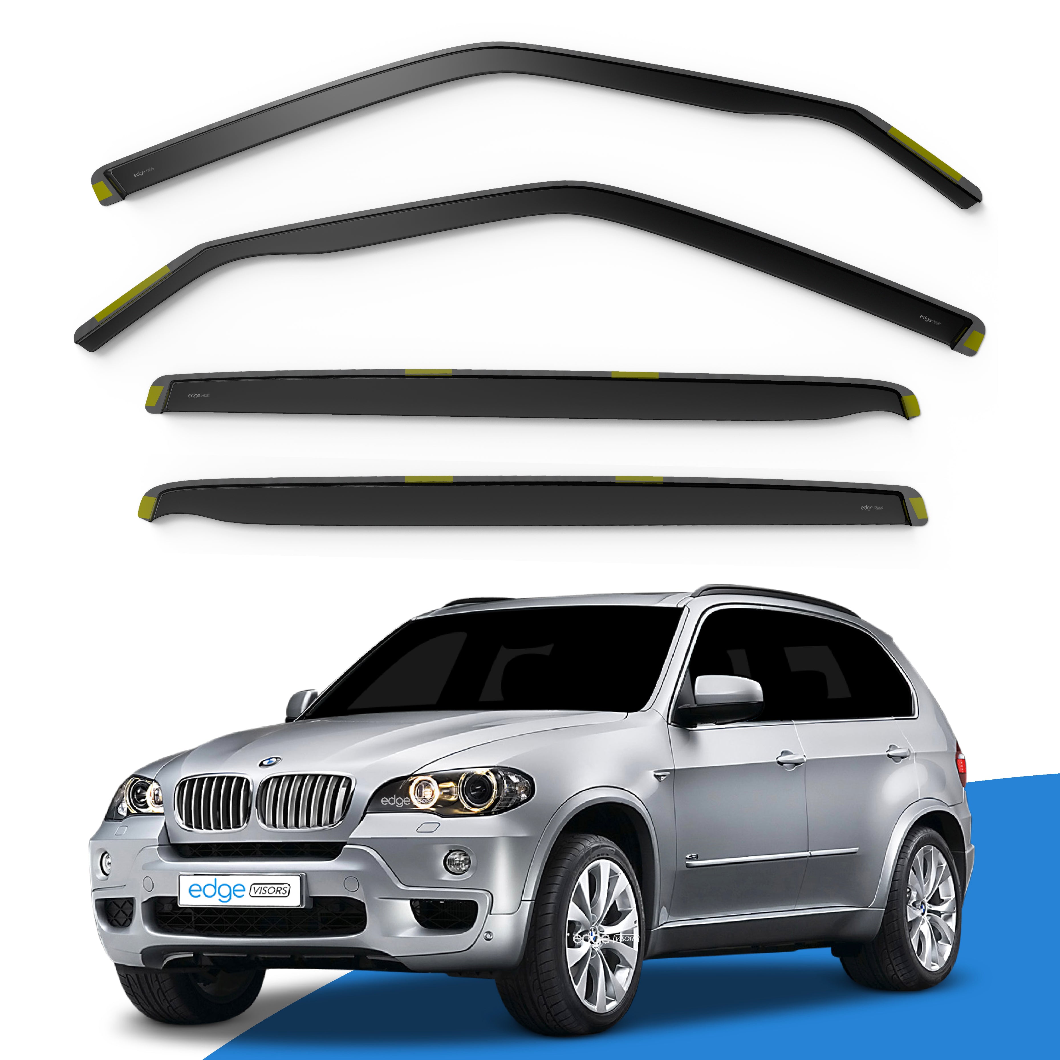 BMW X5 E70 MK2 2006-2013 5 Door SUV Wind Deflectors 4pc