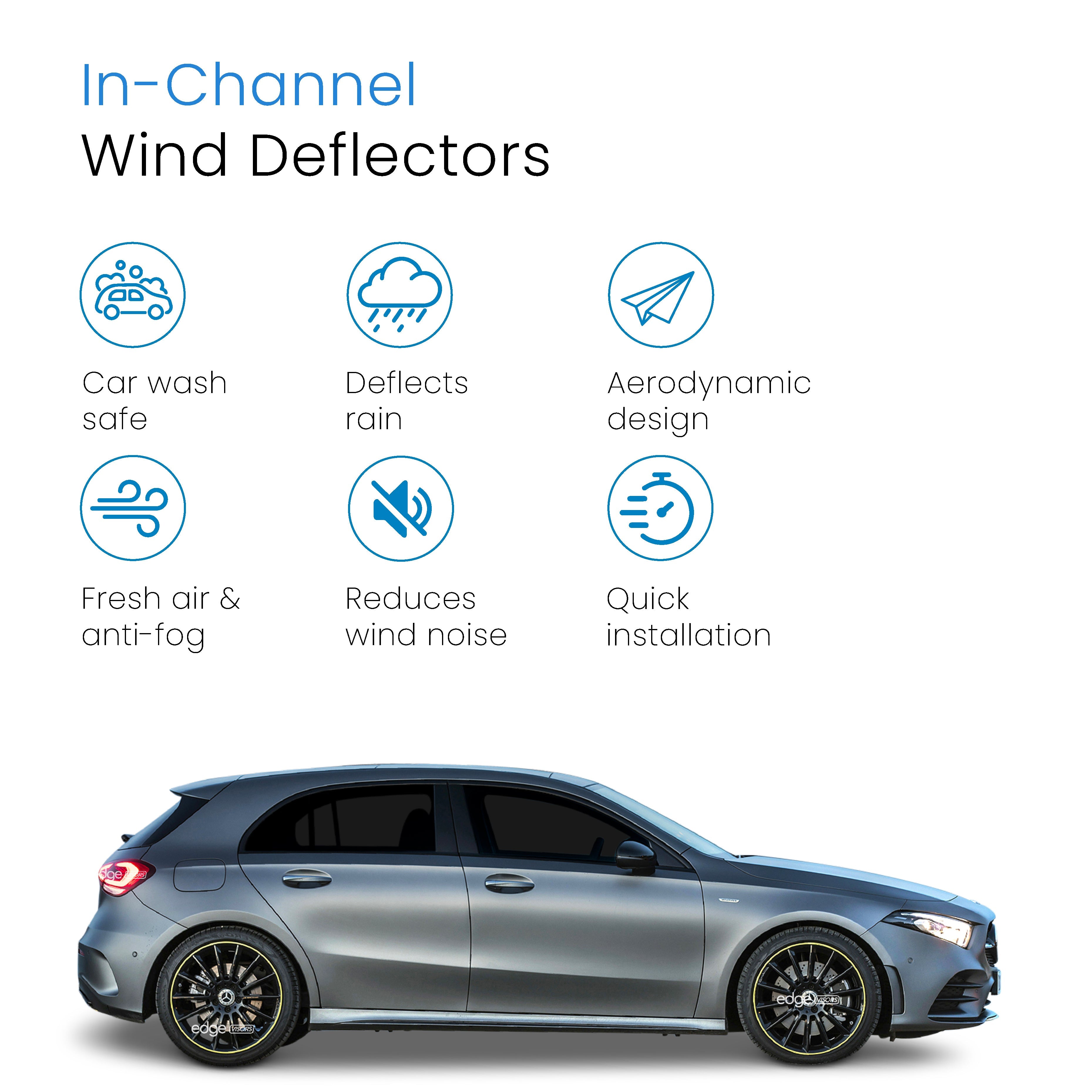 Mercedes A-Class W177 2018-Onwards 5 Door Hatchback Wind Deflectors 4pc