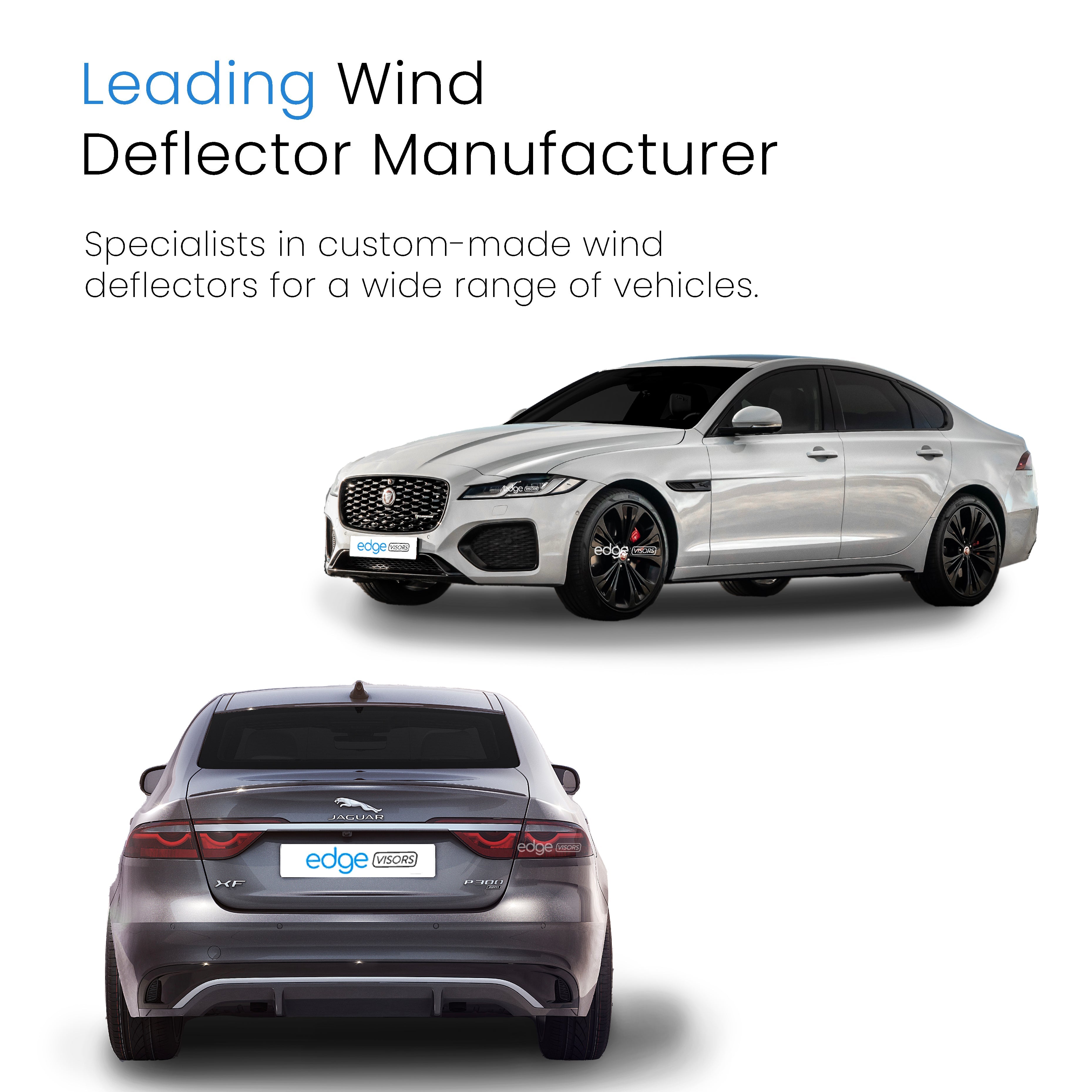 Jaguar XF X260 MK2 2015-Onwards 4 Door Saloon Wind Deflectors 4pc