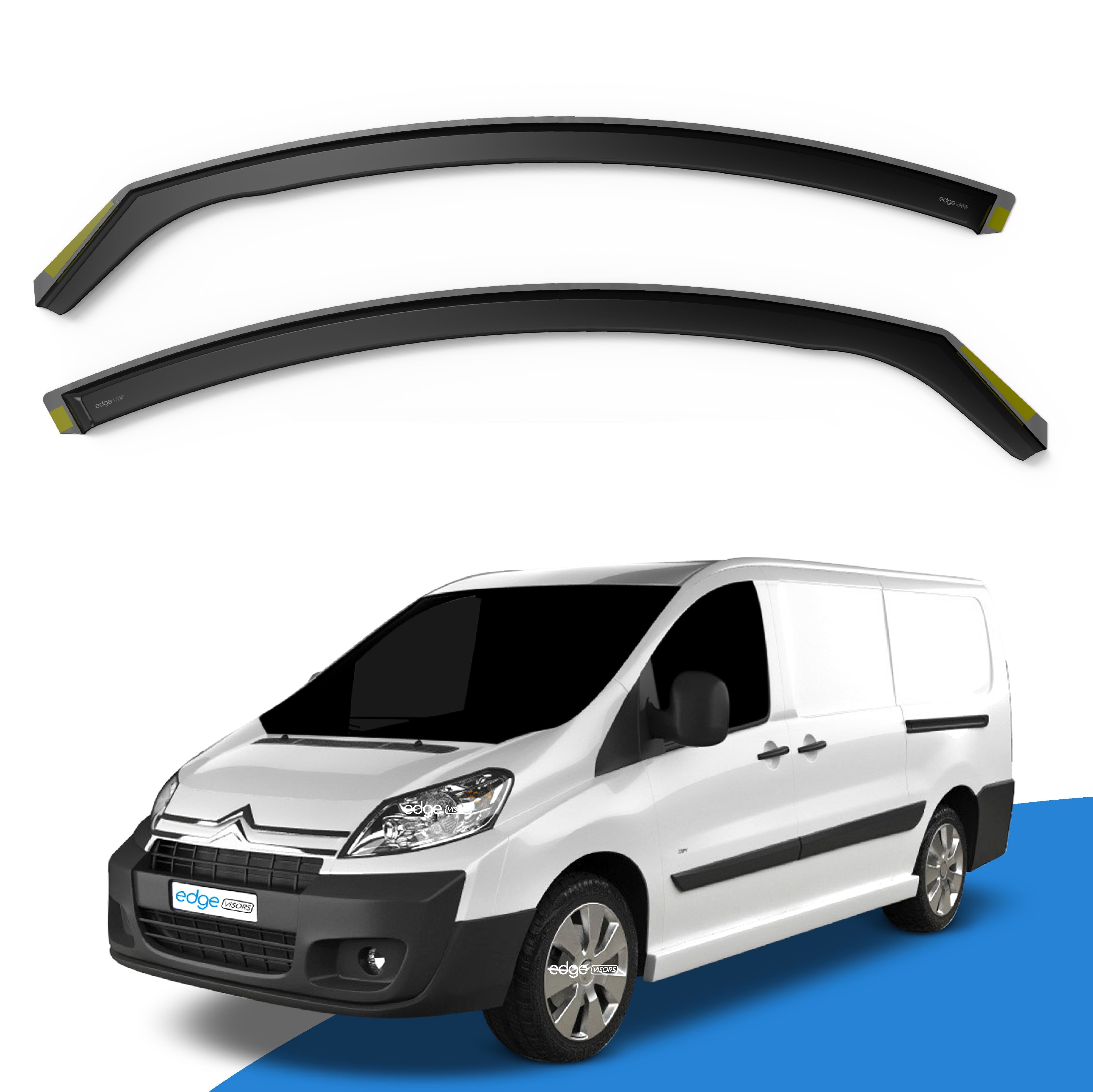 Citroen Dispatch Jumpy MK2 2007-2016 4 Door Van Wind Deflectors 2pc