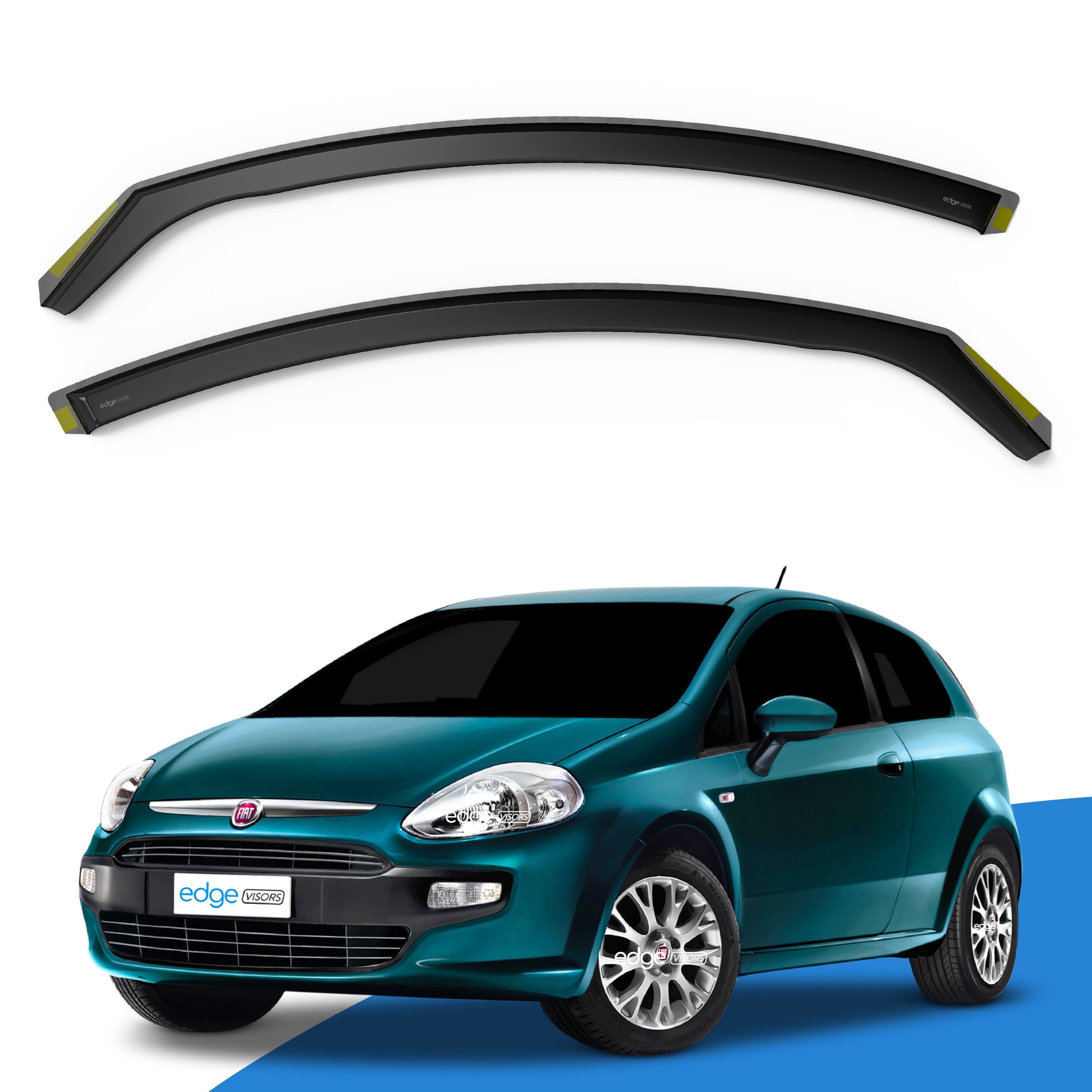 Fiat Grande Punto/Evo MK1 2006-2012 3 Door Hatchback Wind Deflectors 2pc