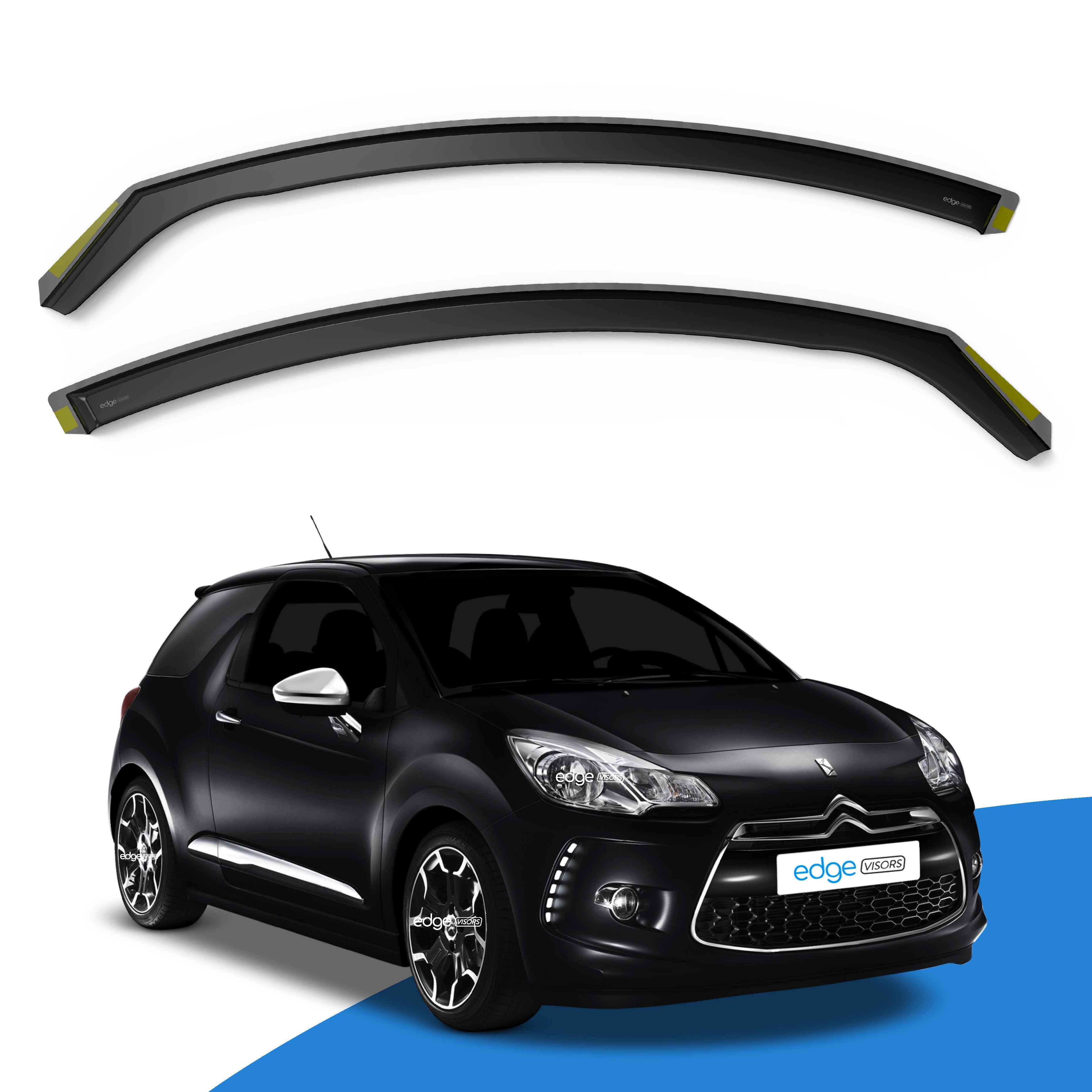 Citroen DS3 MK1 2010-2019 3 Door Hatchback Wind Deflectors 2pc