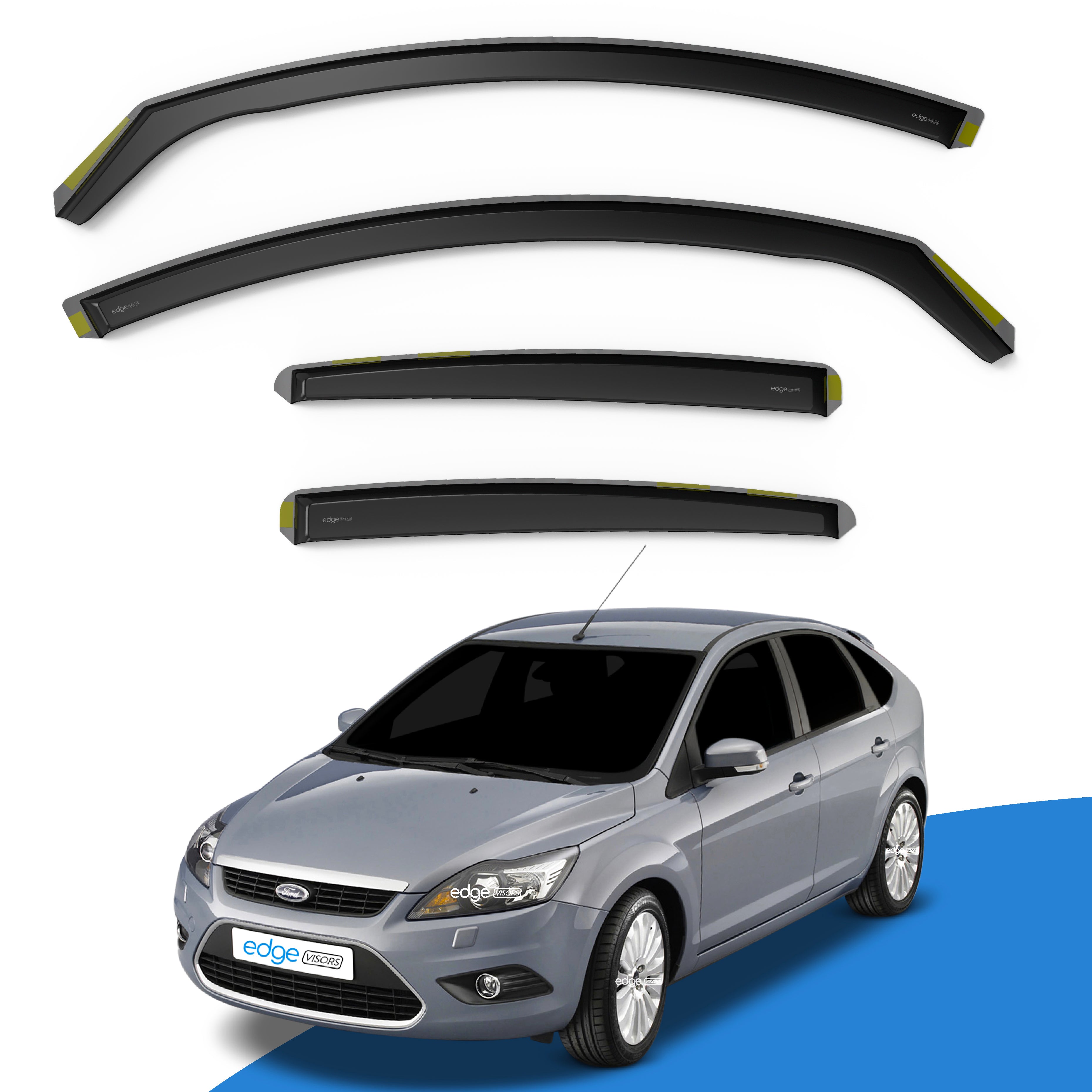 Ford Focus MK2 2004-2011 4/5 Door Saloon/Liftback Wind Deflectors 4pc