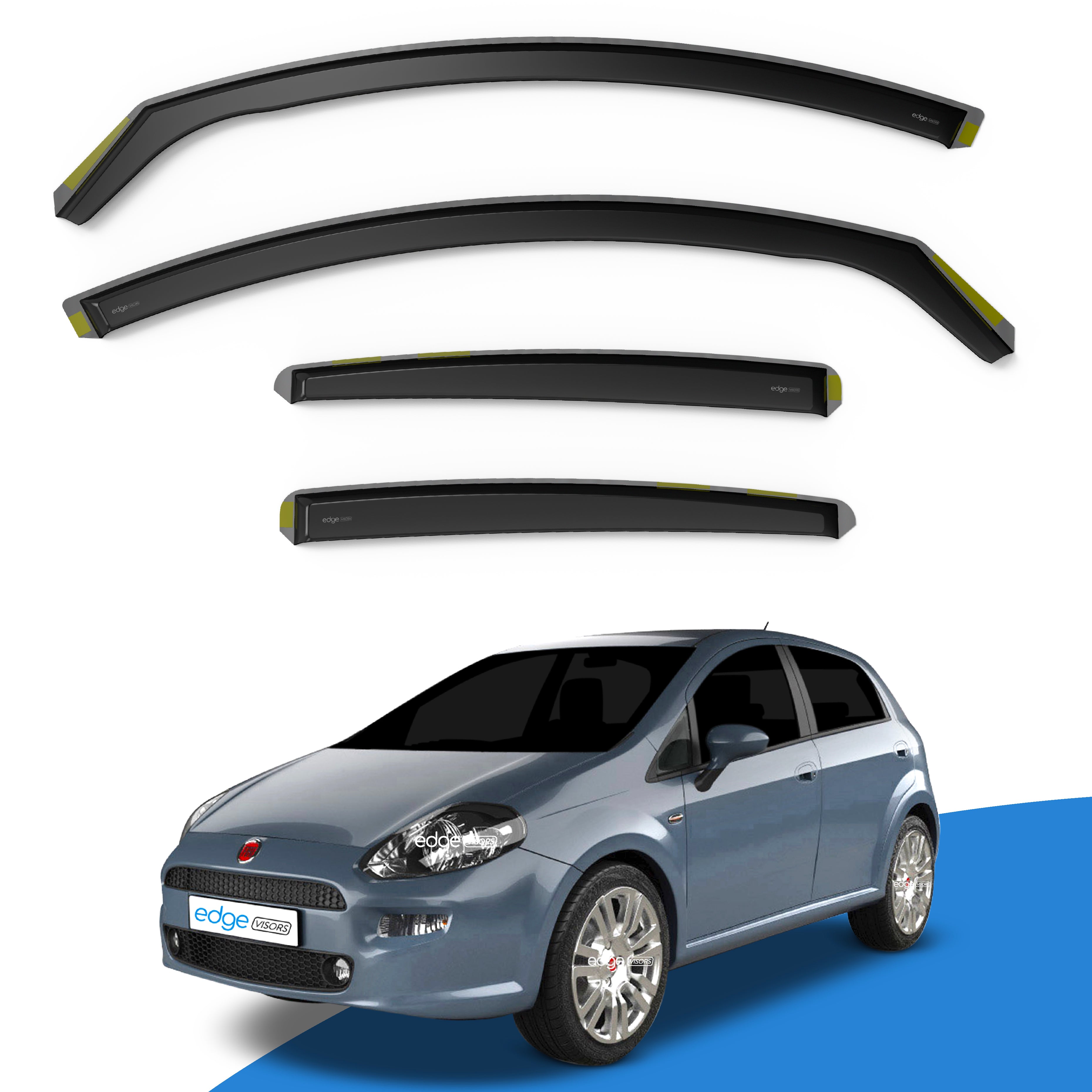 Fiat Grande Punto / EVO 2006-2019 5 Door Hatchback Wind Deflectors 4pc