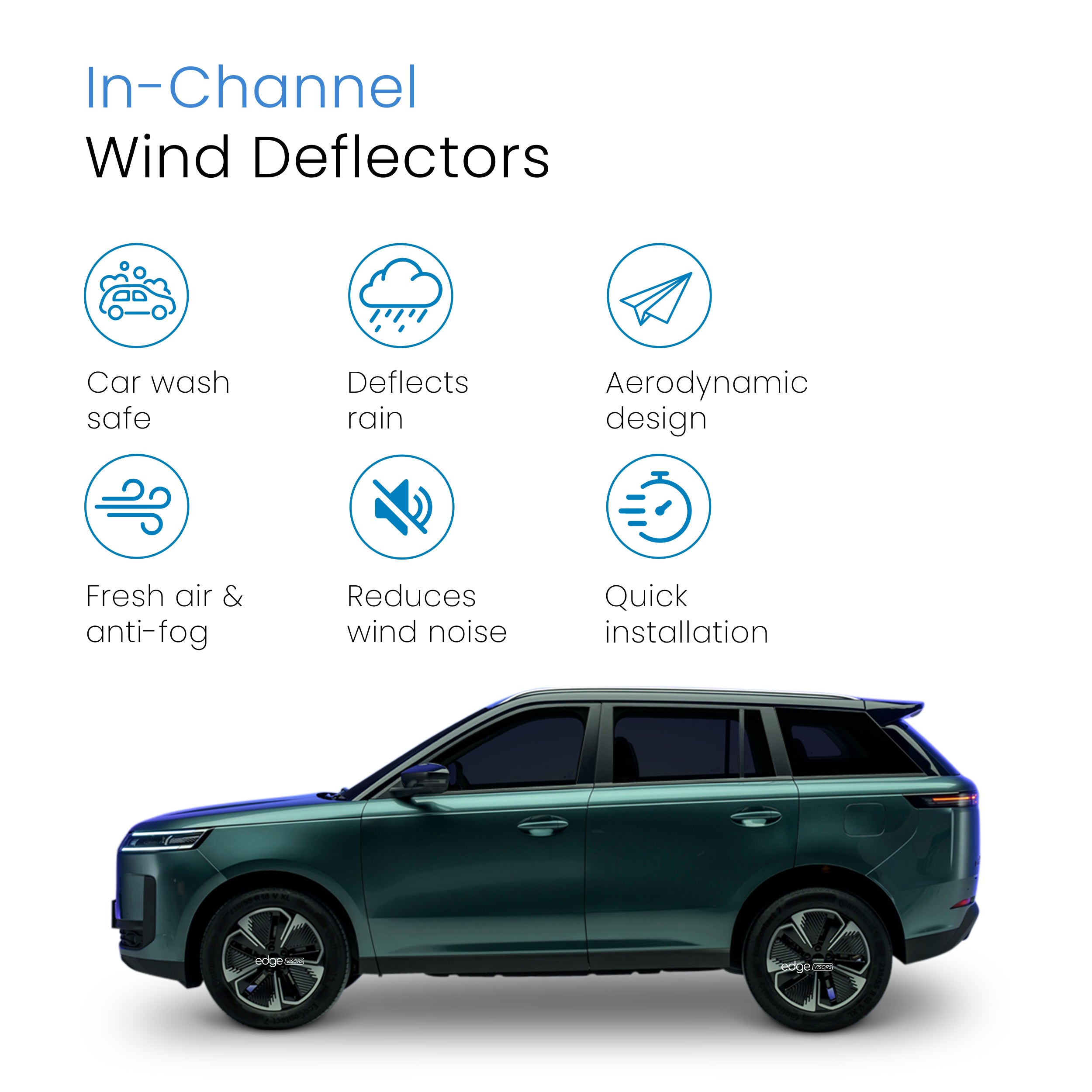 Jaecoo 7 2023-Onwards 5 Door SUV Wind Deflectors 4pc