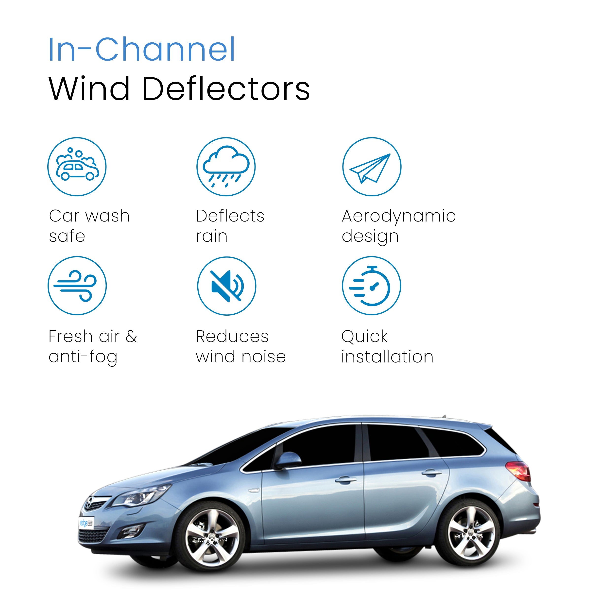 Vauxhall Astra J MK6 Sports Tourer 2010-2015 5 Door Estate Wind Deflectors 4pc