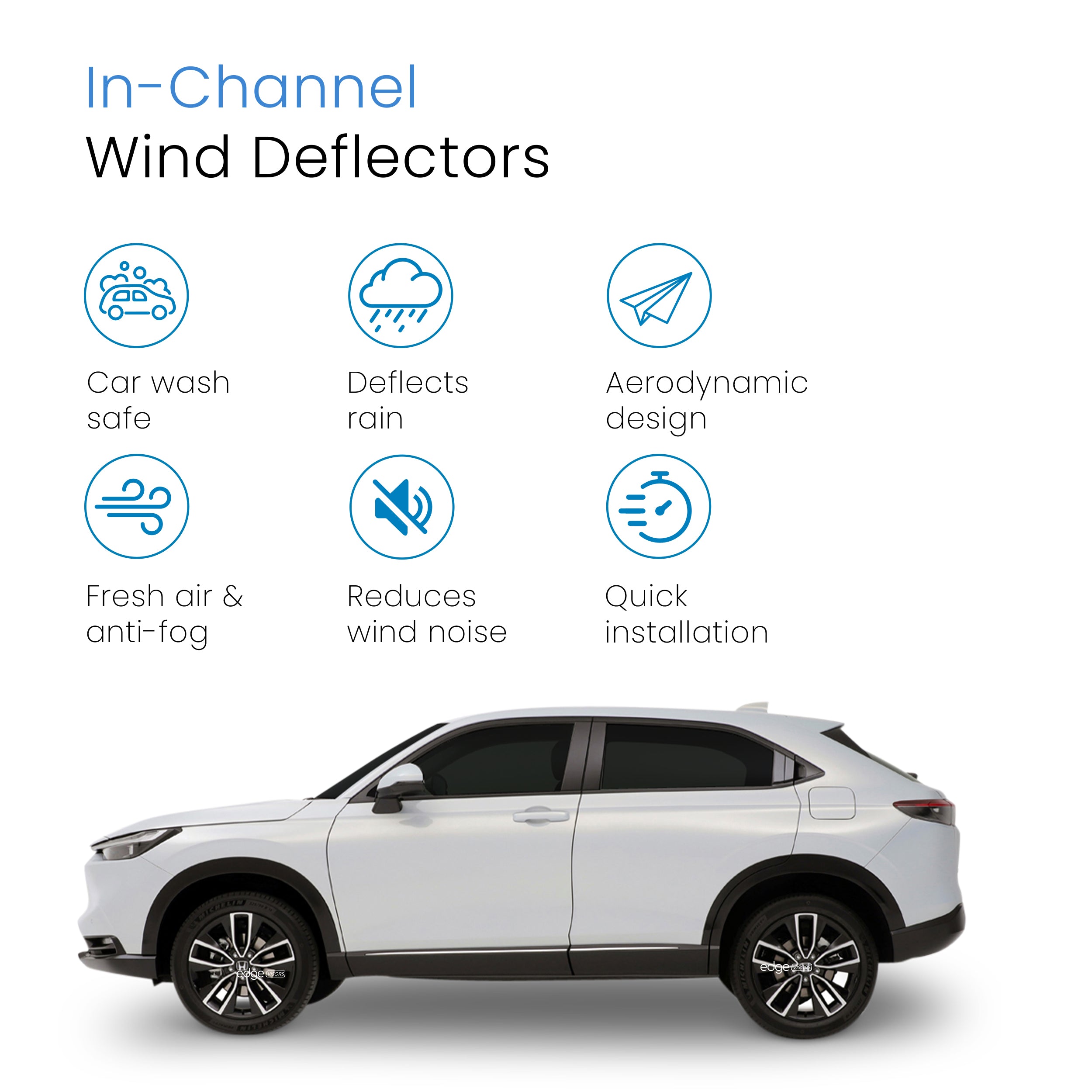 Honda HR-V MK3 2022-onwards 5 Door SUV Wind Deflectors 4pc