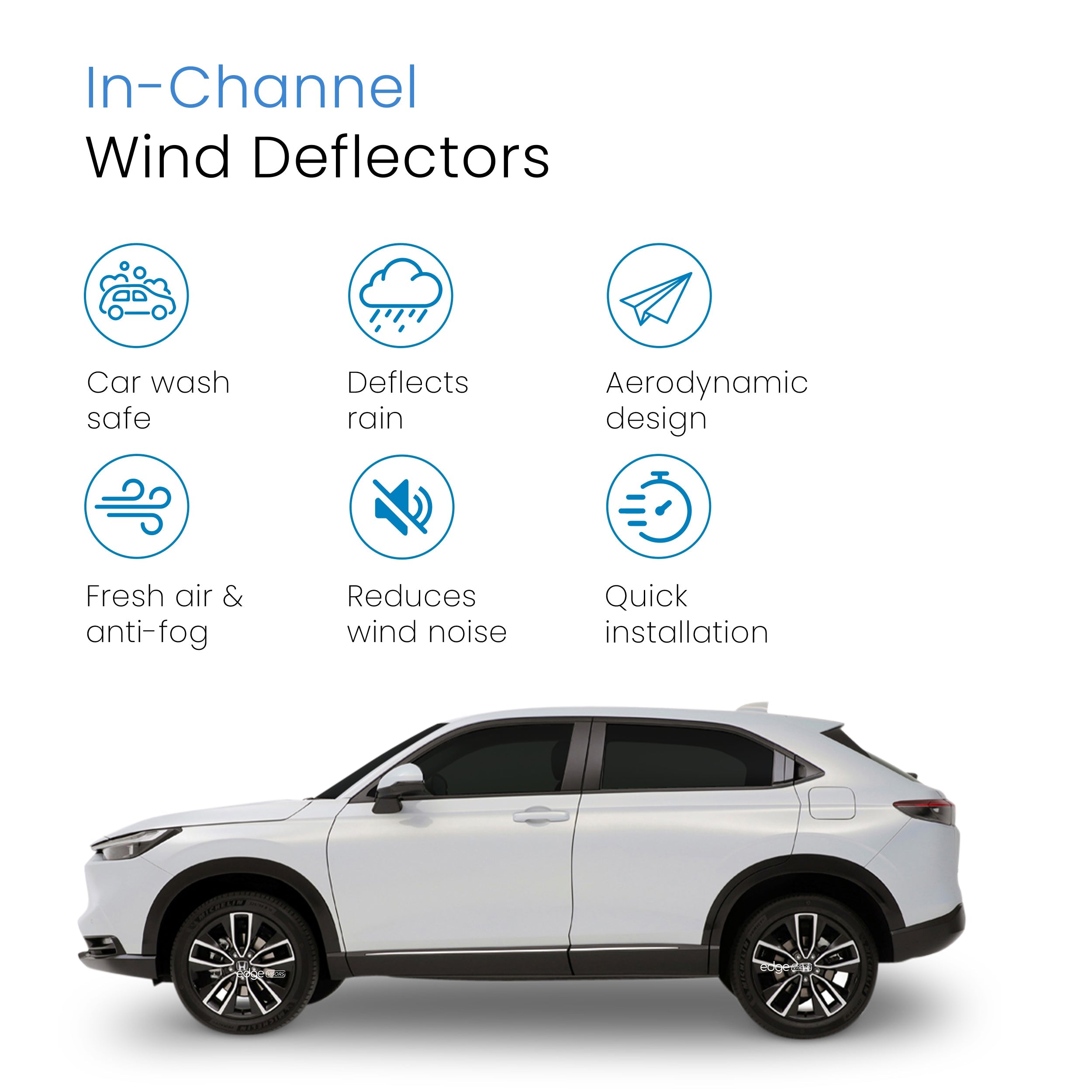 Honda HR-V MK3 2022-Onwards 5 Door SUV Wind Deflectors 4pc