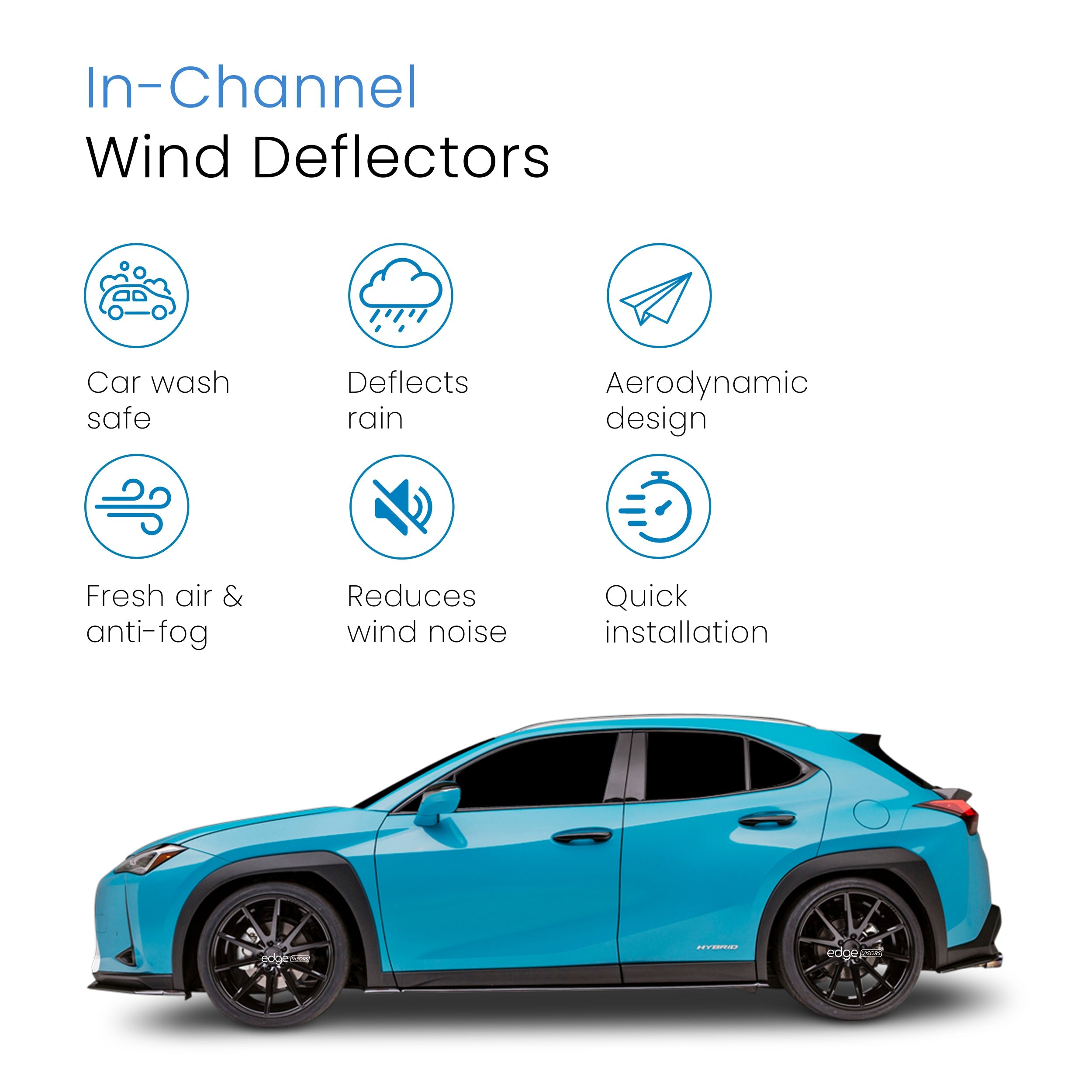 Lexus UX MK1 2019-Onwards 5 Door SUV Wind Deflectors 4pc