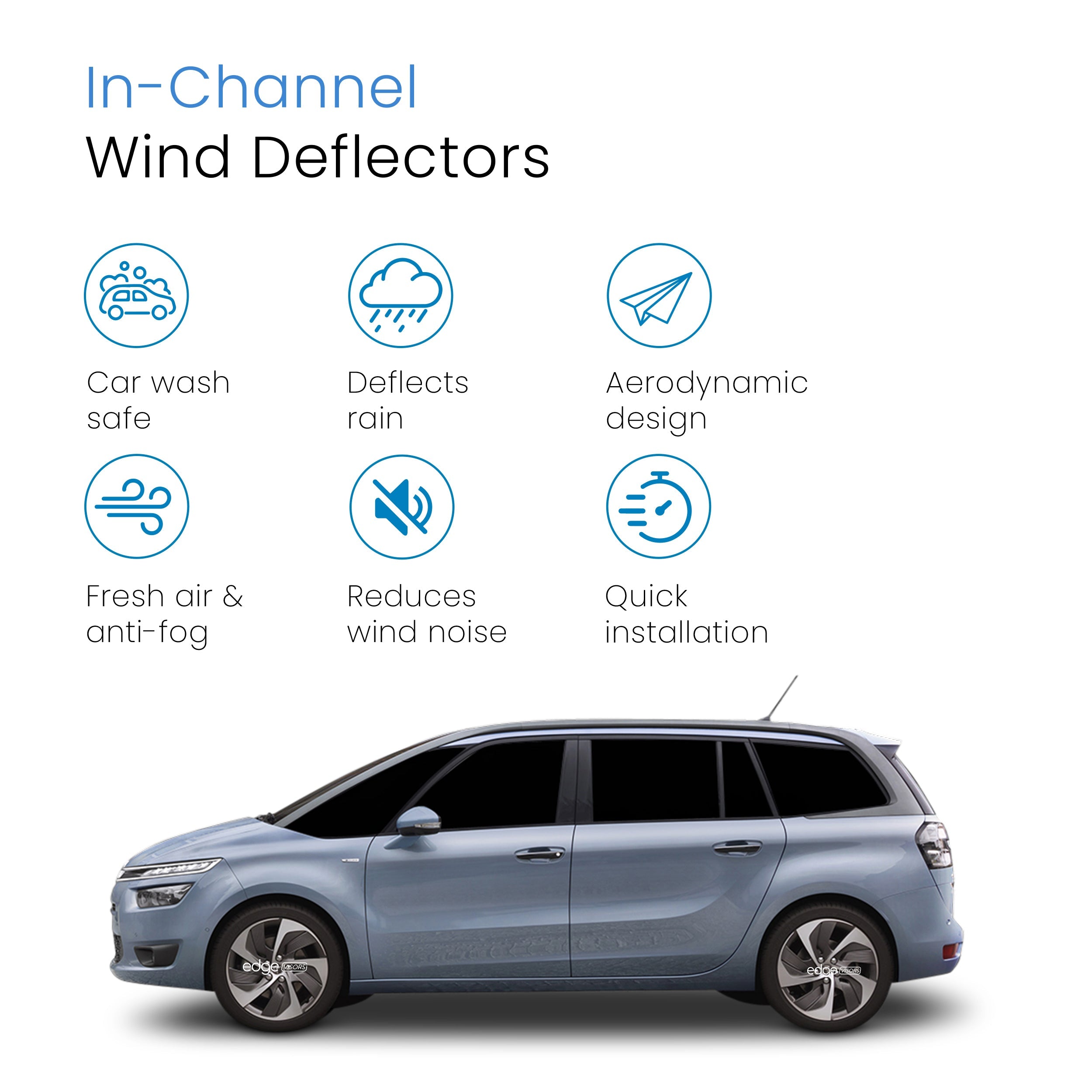 Citroen C4 Grand Picasso MK2 2013-2019 5 Door MPV Wind Deflectors 4pc