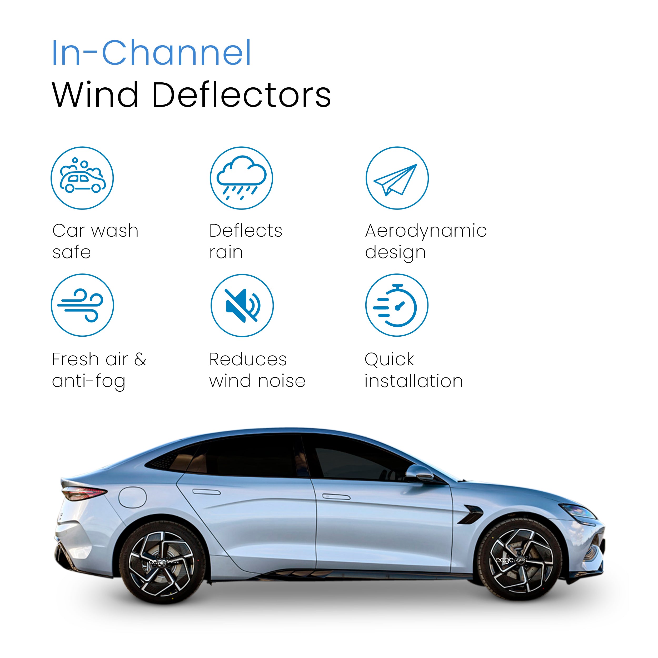 BYD Seal 2022-Onwards 5 Door Saloon Wind Deflectors 4pc