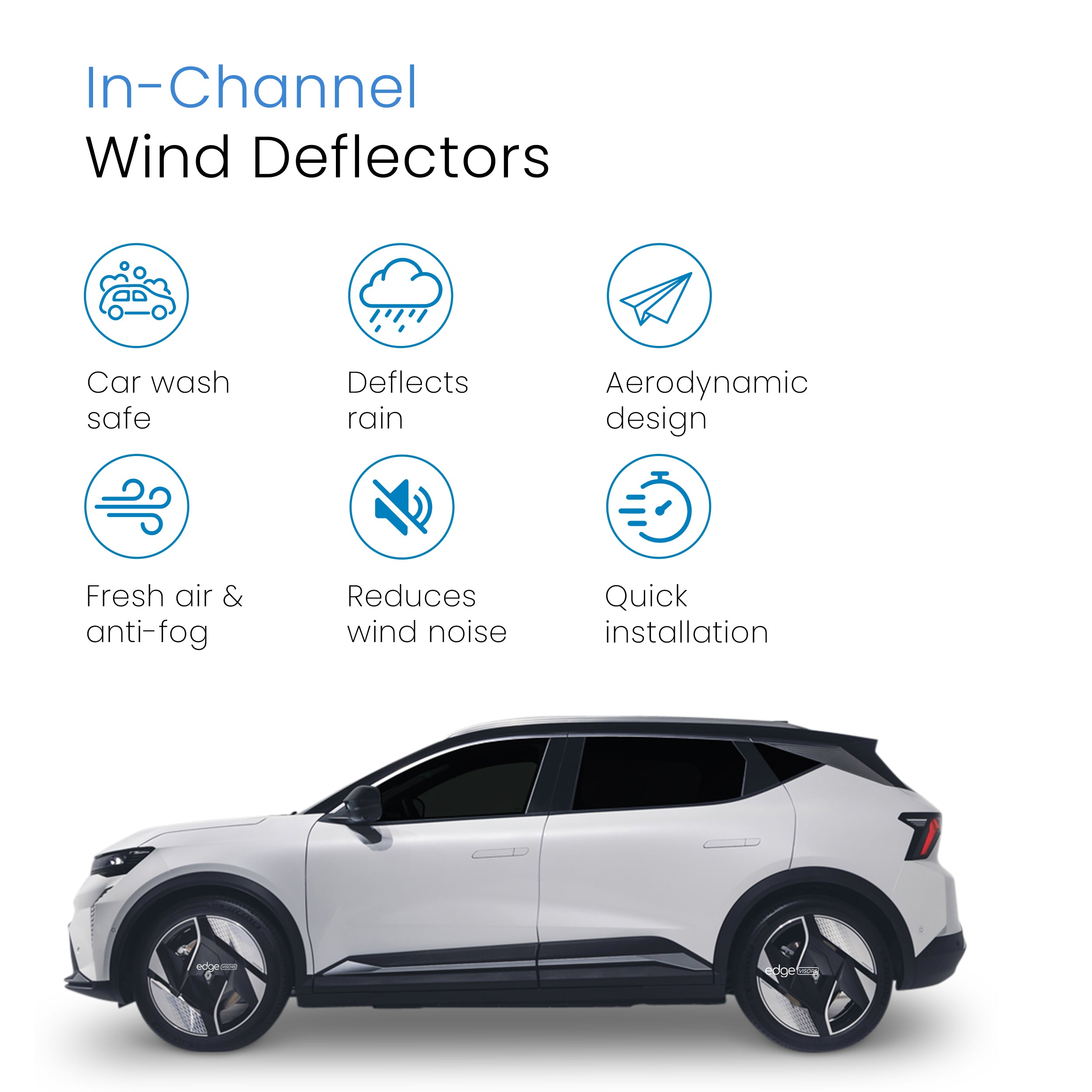 Renault Scenic E-Tech 2024-onwards 5 Door Hatchback Wind Deflectors 4pc