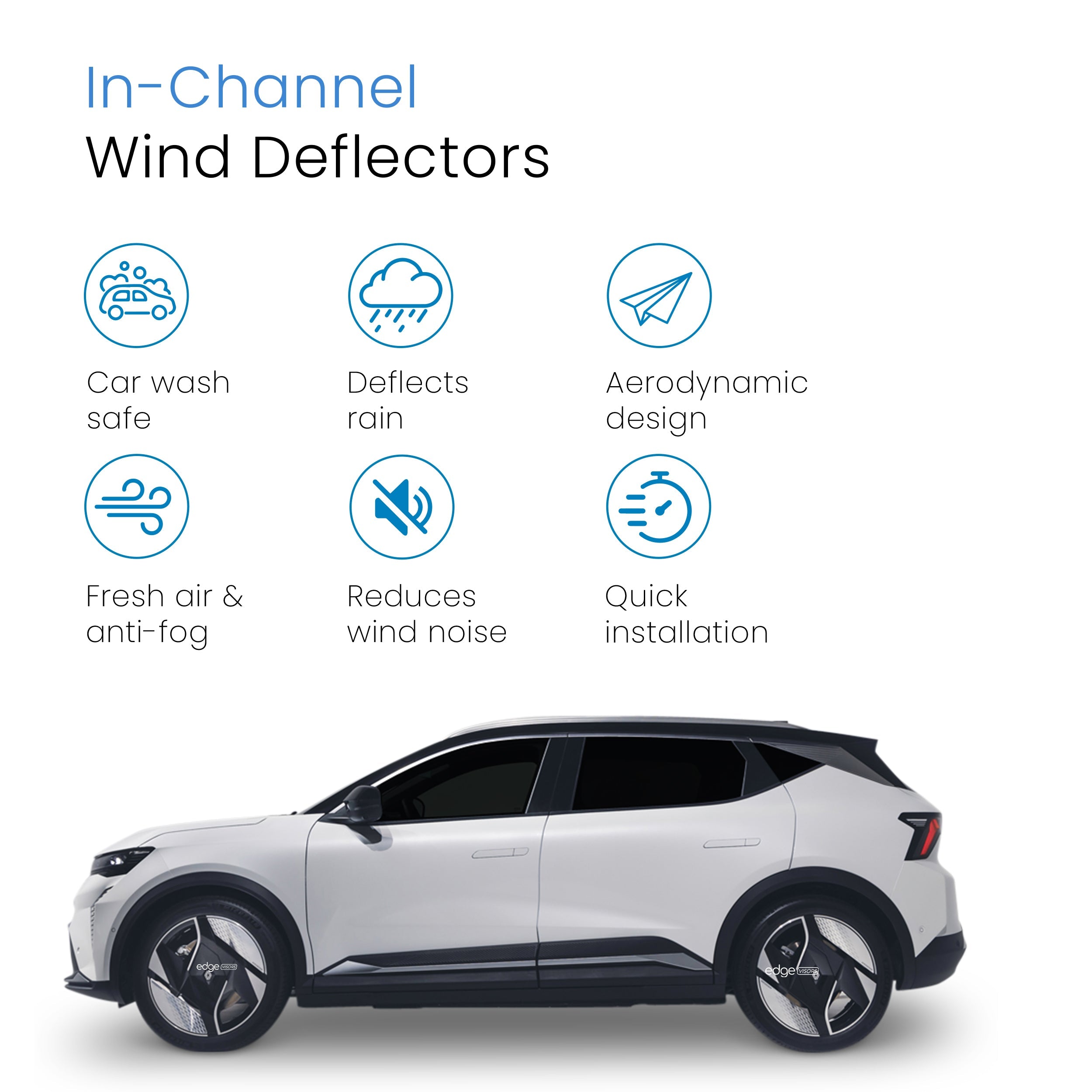 Renault Scenic E-Tech MK1 2024-Onwards 5 Door MPV Wind Deflectors 4pc