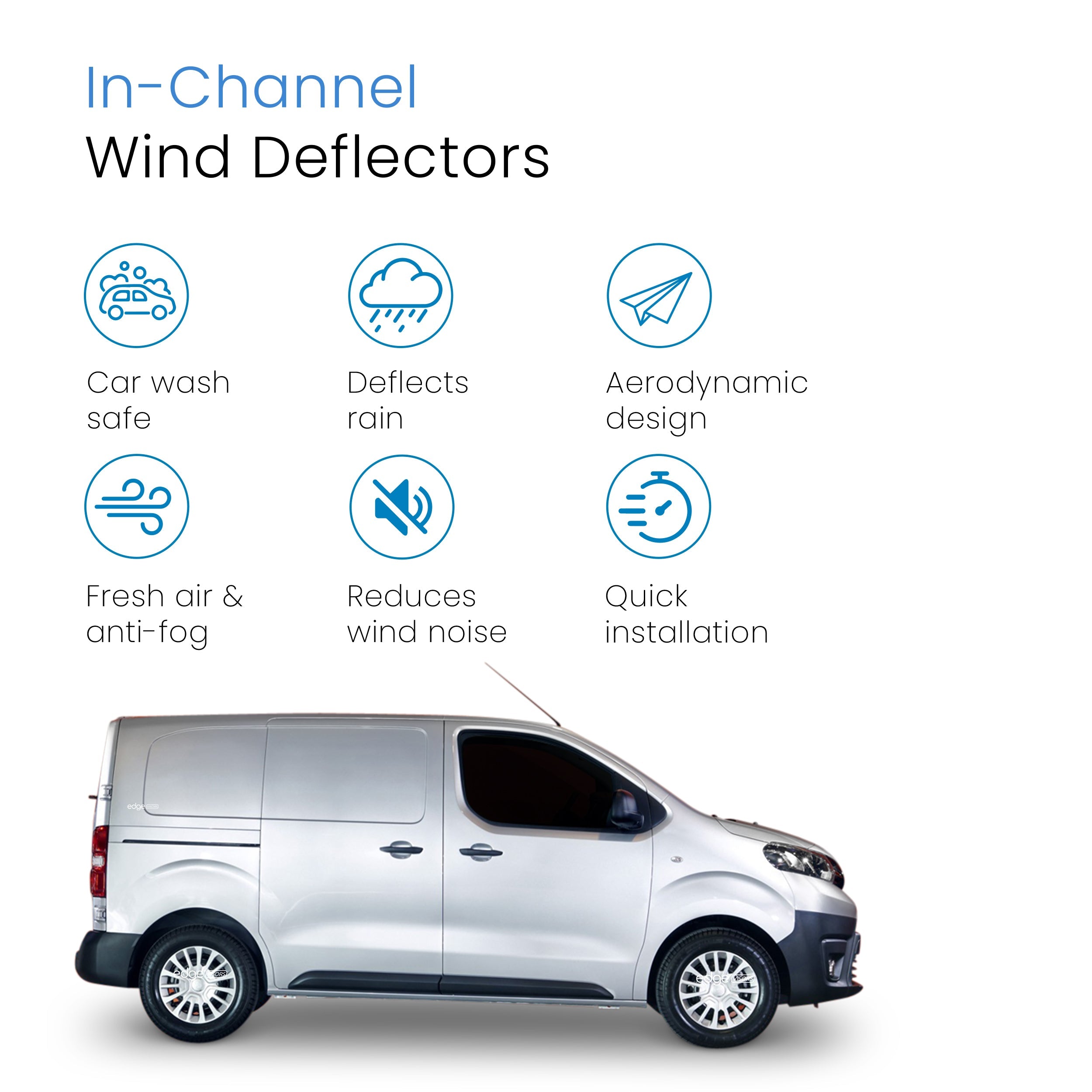 Toyota Proace Verso MK2 2016-Onwards 2 Door MPV Wind Deflectors 2pc