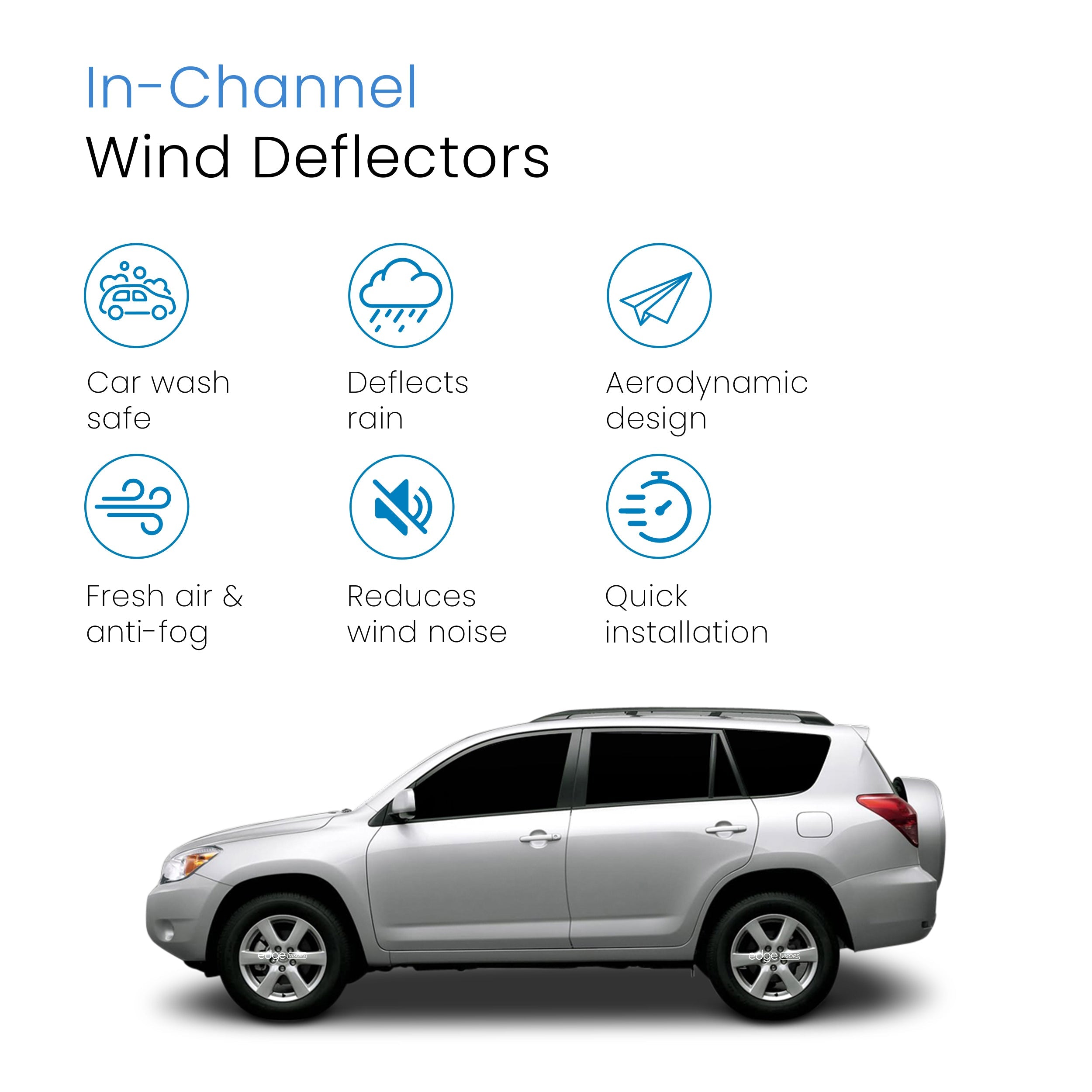 Toyota RAV-4 MK3 2006-2012 5 Door SUV Wind Deflectors 4pc