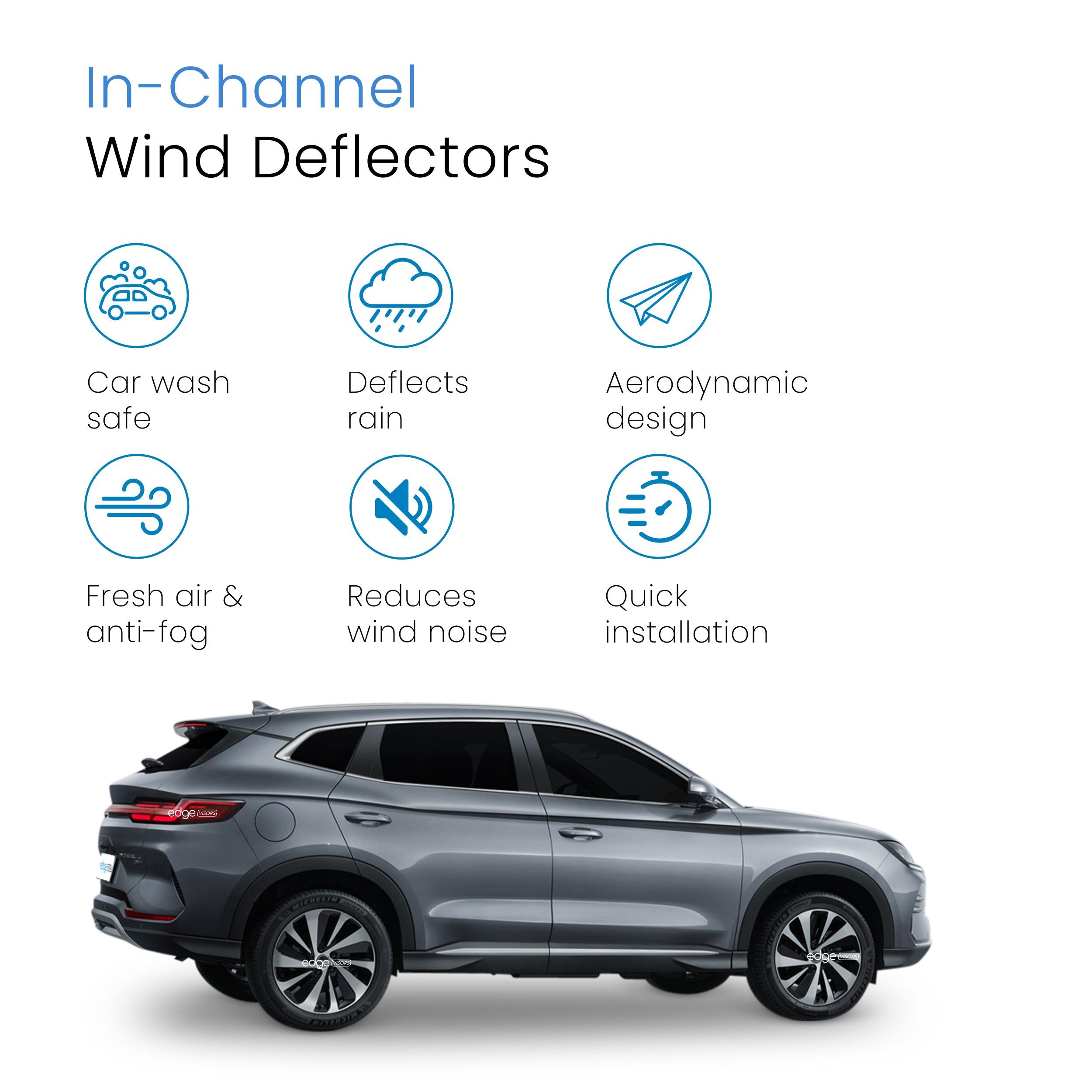 BYD Seal U 2023-onwards 5 Door SUV Wind Deflectors 4pc