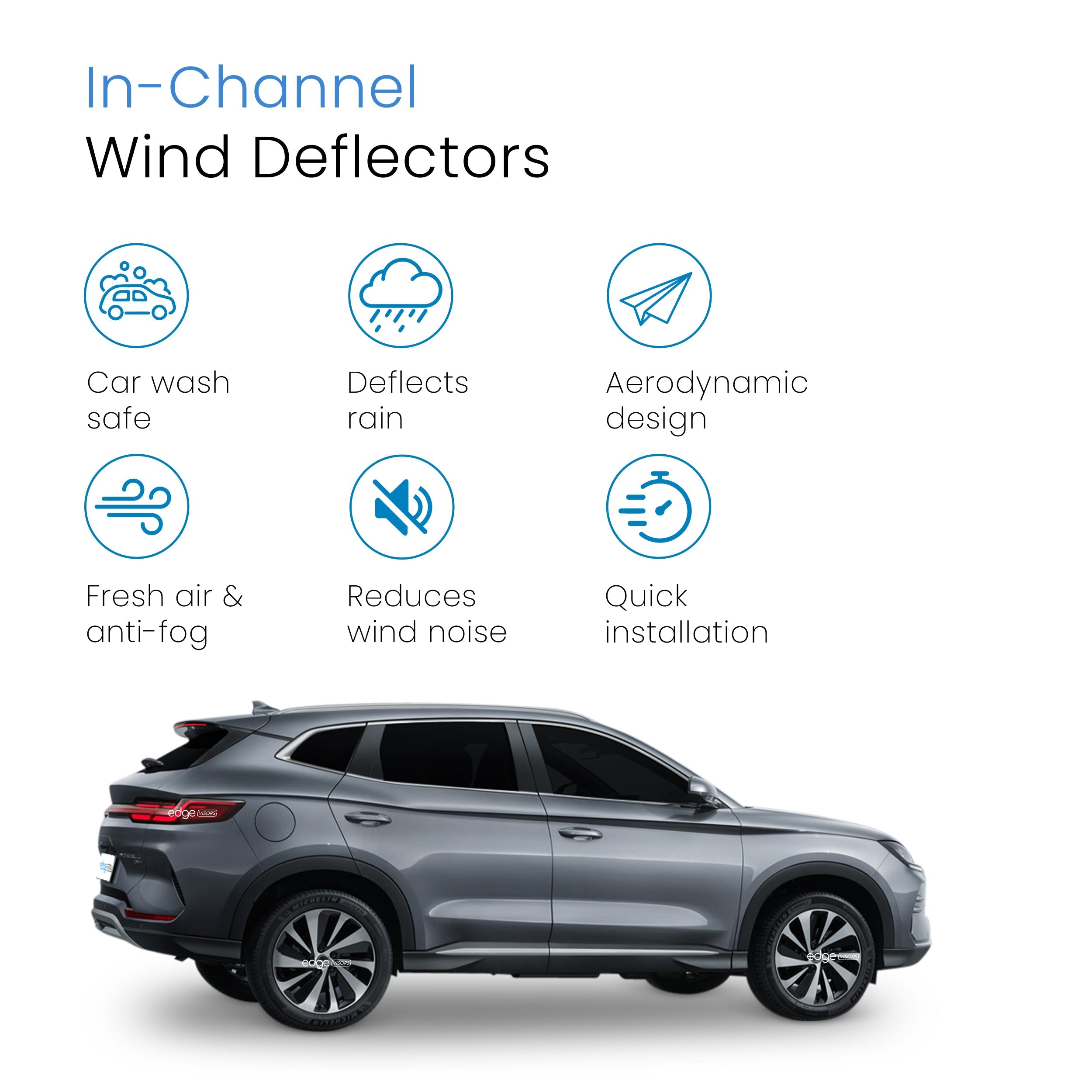 BYD Seal U MK1 2023-Onwards 5 Door SUV Wind Deflectors 4pc