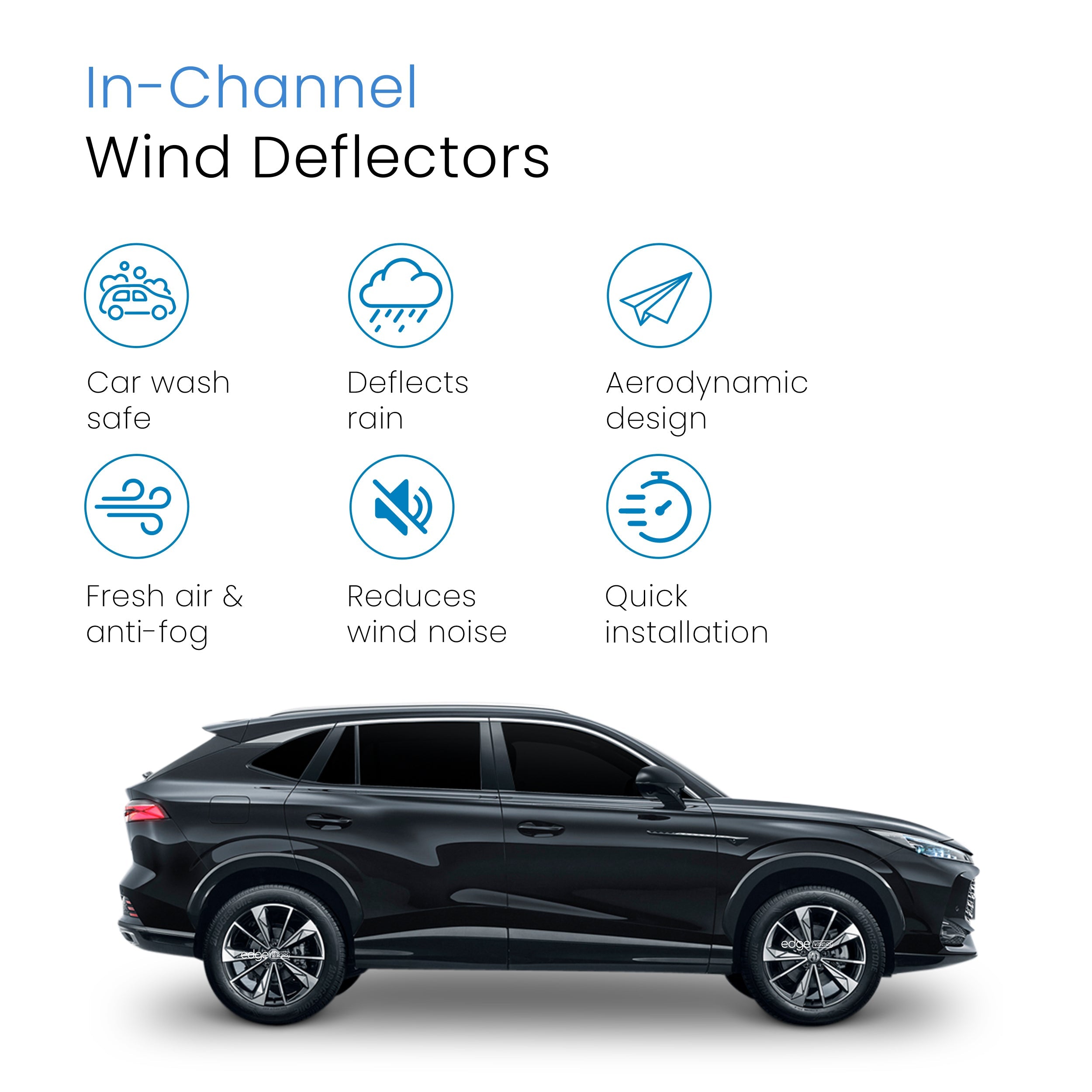 MG HS MK2 2024-Onwards 5 Door SUV Wind Deflectors 4pc
