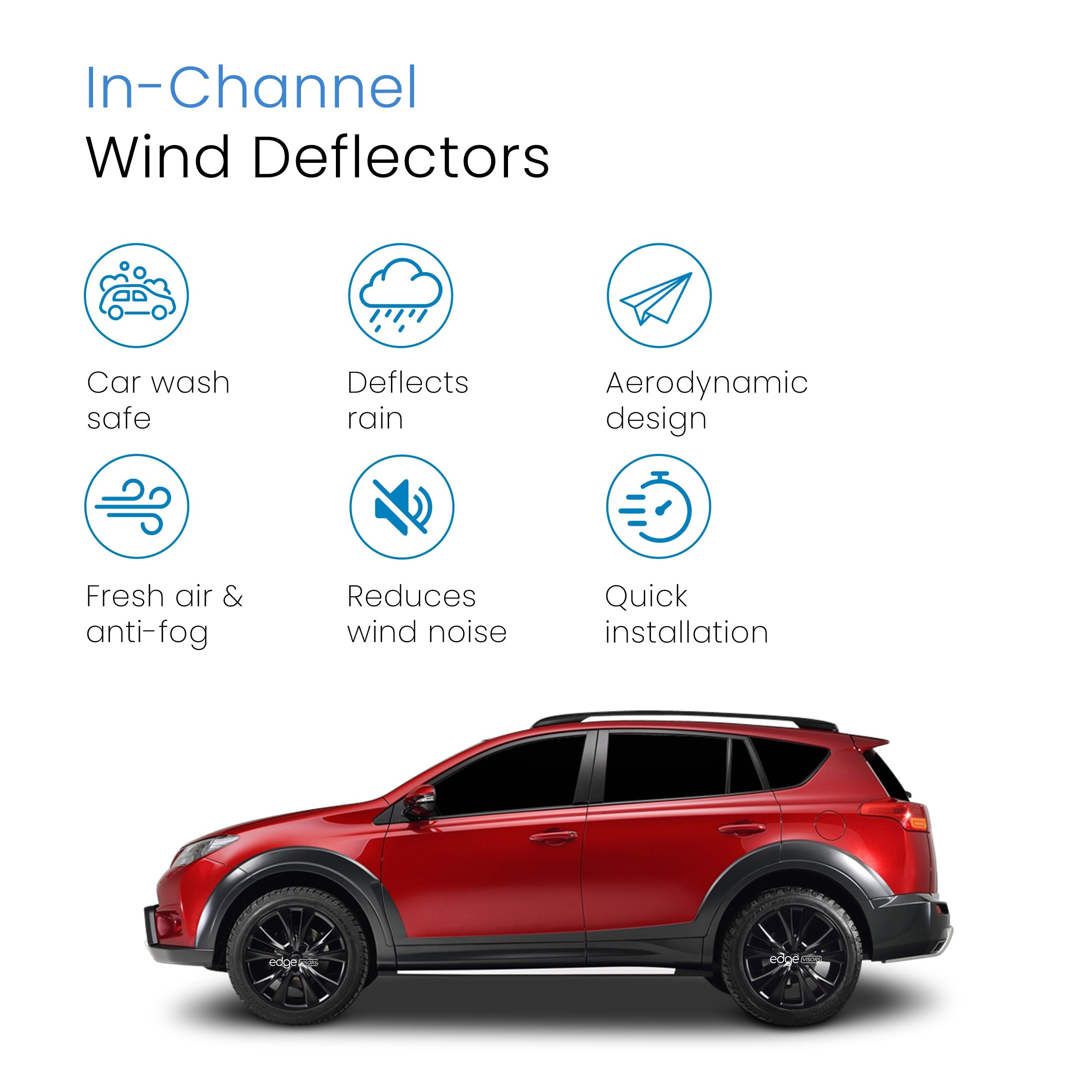 Toyota RAV-4 MK4 2013-2018 5 Door SUV Wind Deflectors 4pc