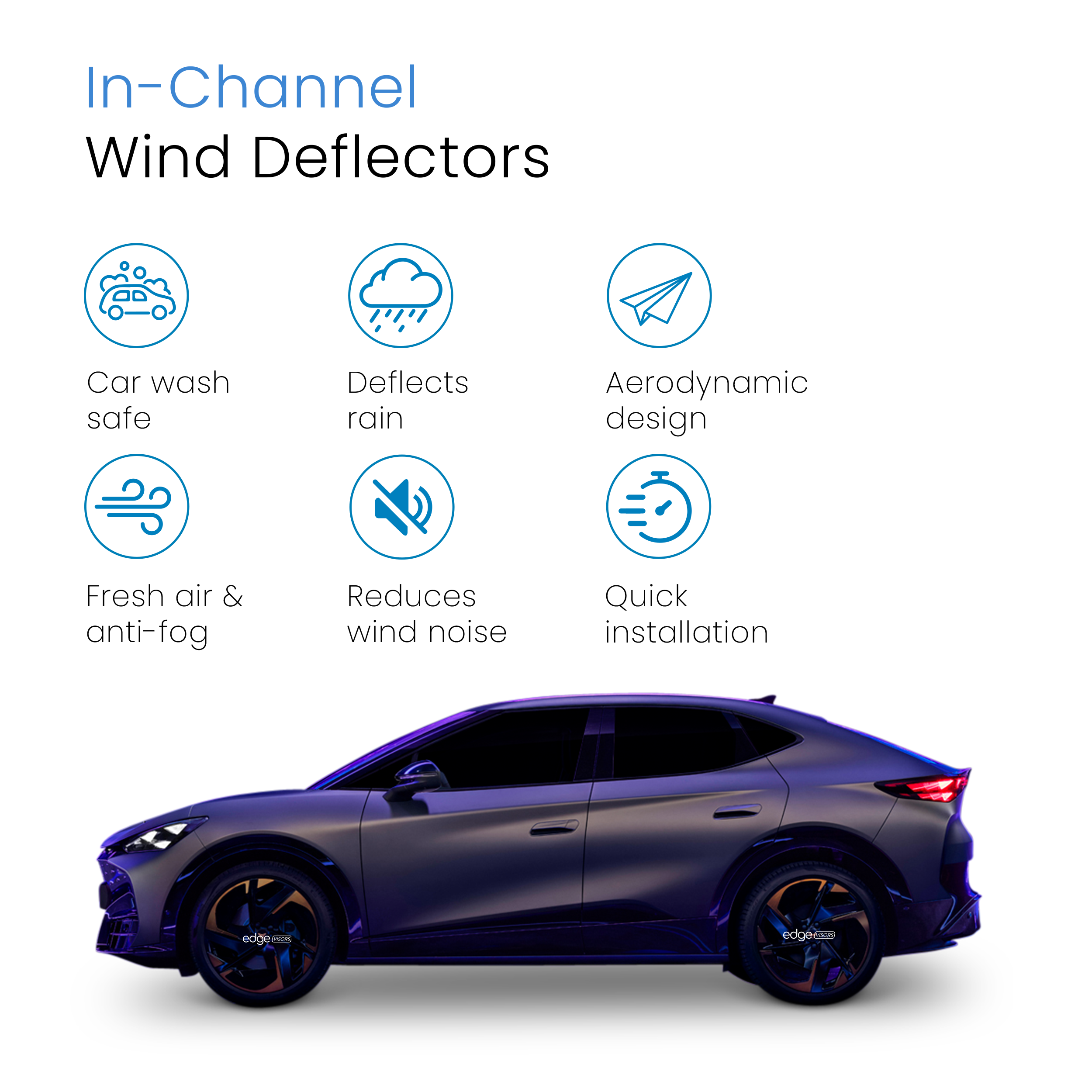 Cupra Tavascan 2023-Onwards 5 Door SUV Wind Deflectors 4pc