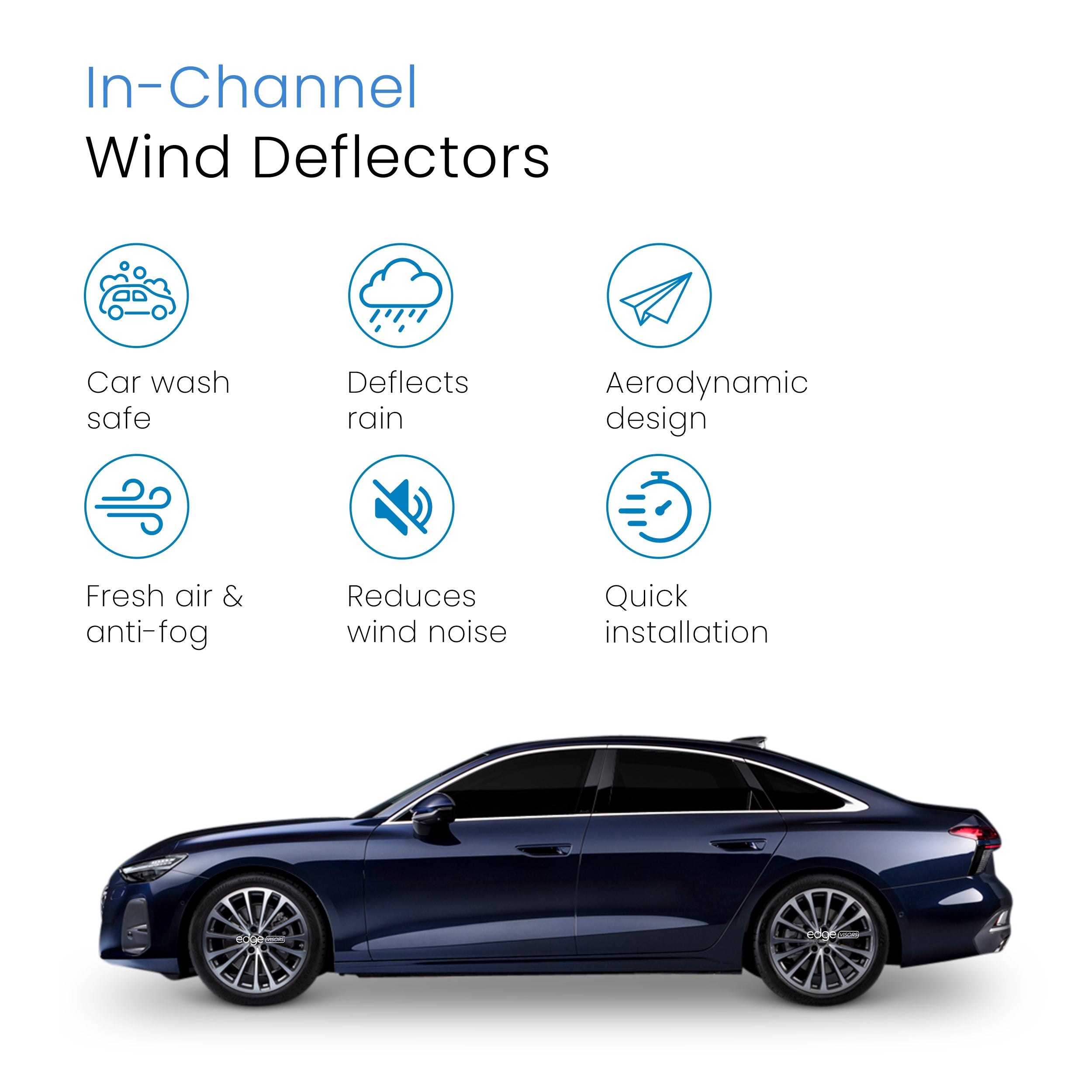Audi A6 C9 2025-Onwards 5 Door Saloon Wind Deflectors 4pc