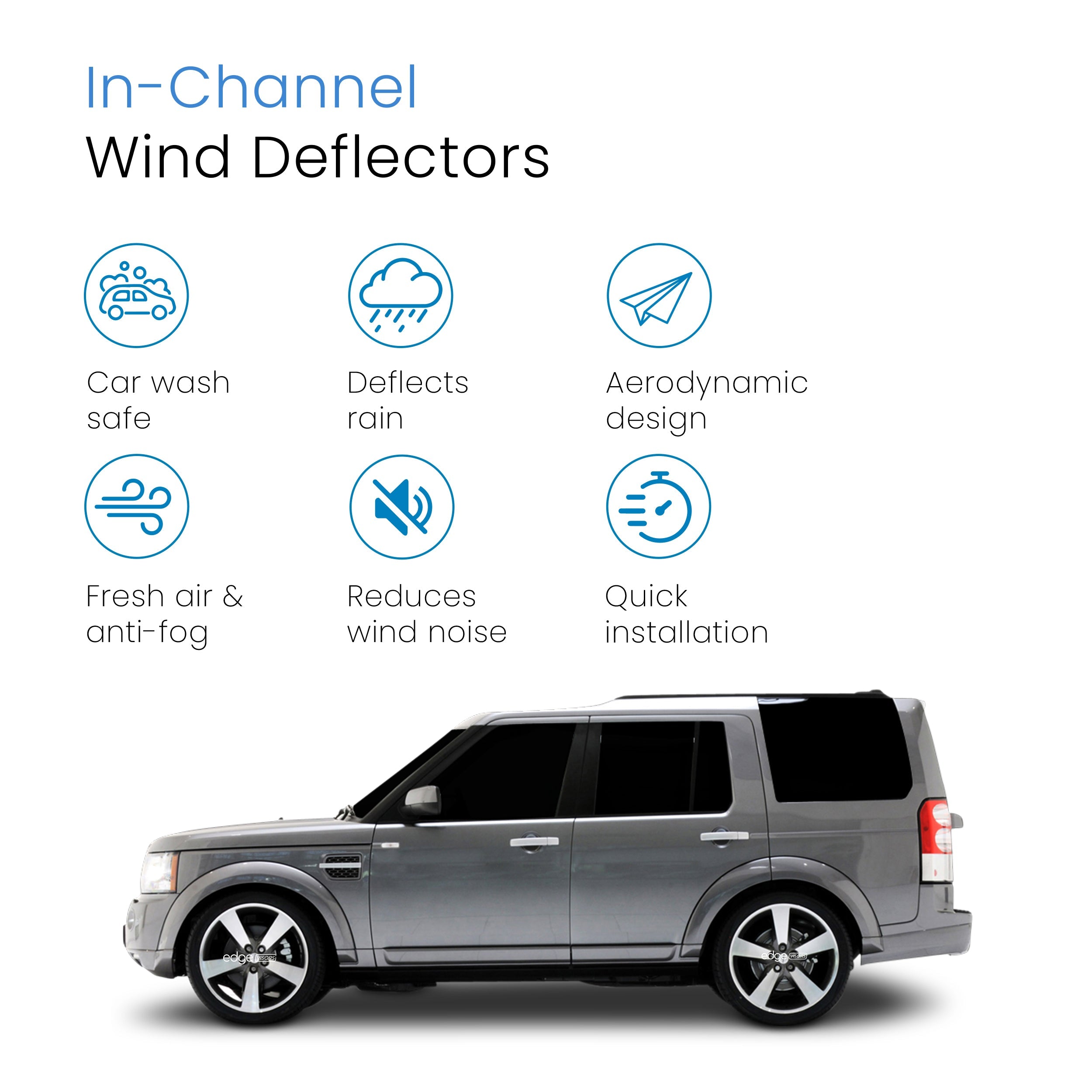 Land Rover Discovery MK4 2009-2017 5 Door SUV Wind Deflectors 4pc