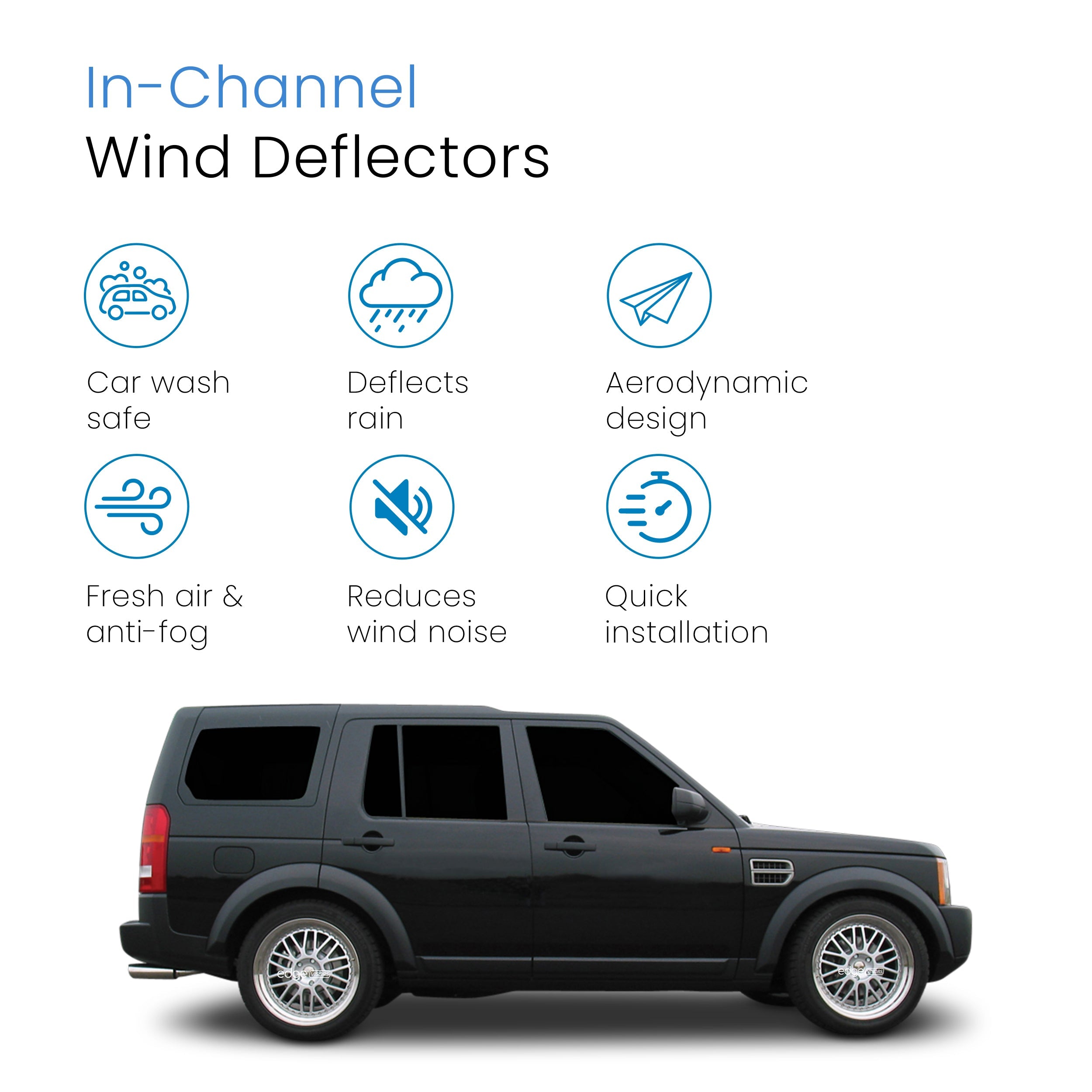 Land Rover Discovery MK3 2004-2009 5 Door SUV Wind Deflectors 4pc