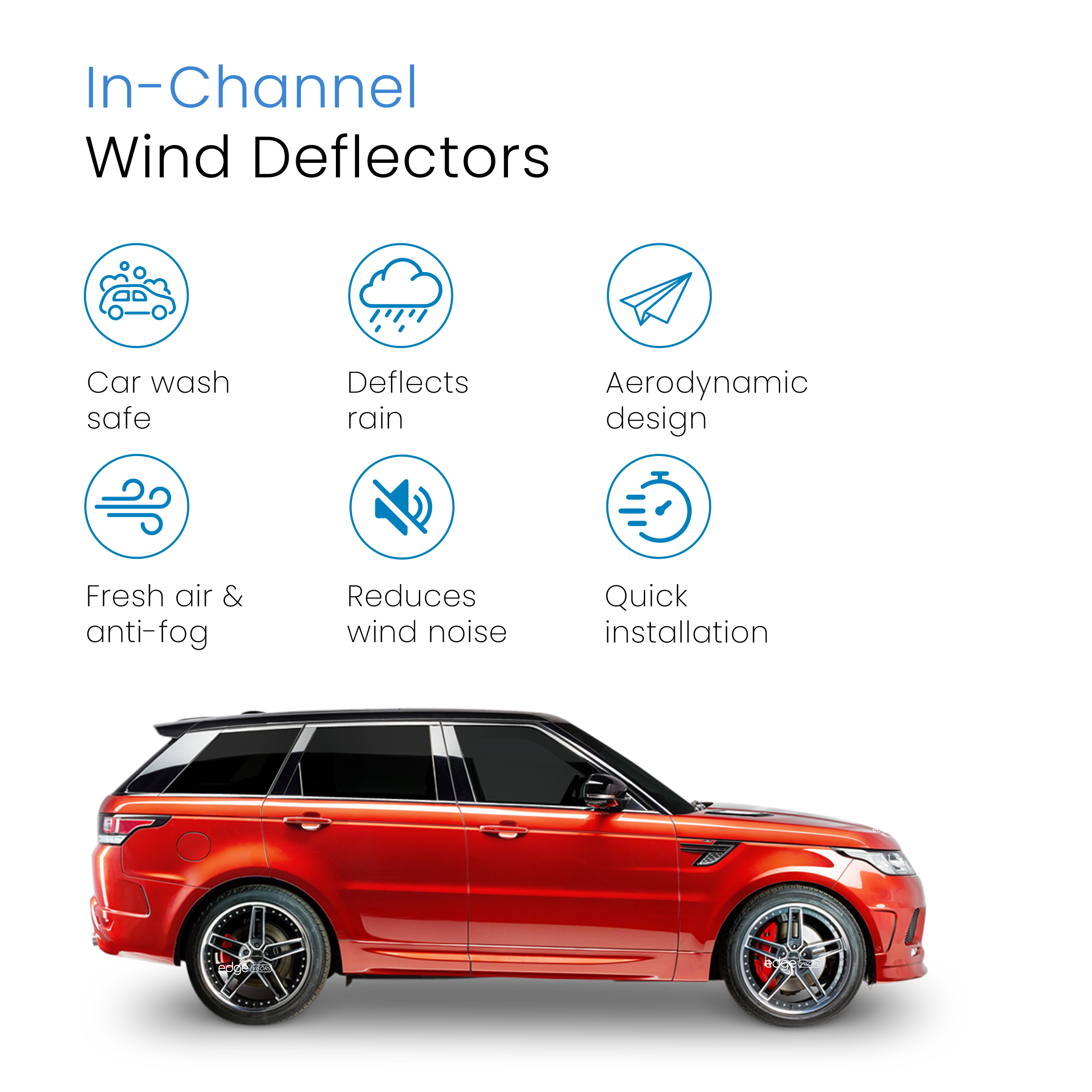 Range Rover Sport MK2 2013-2022 5 Door SUV Wind Deflectors 4pc