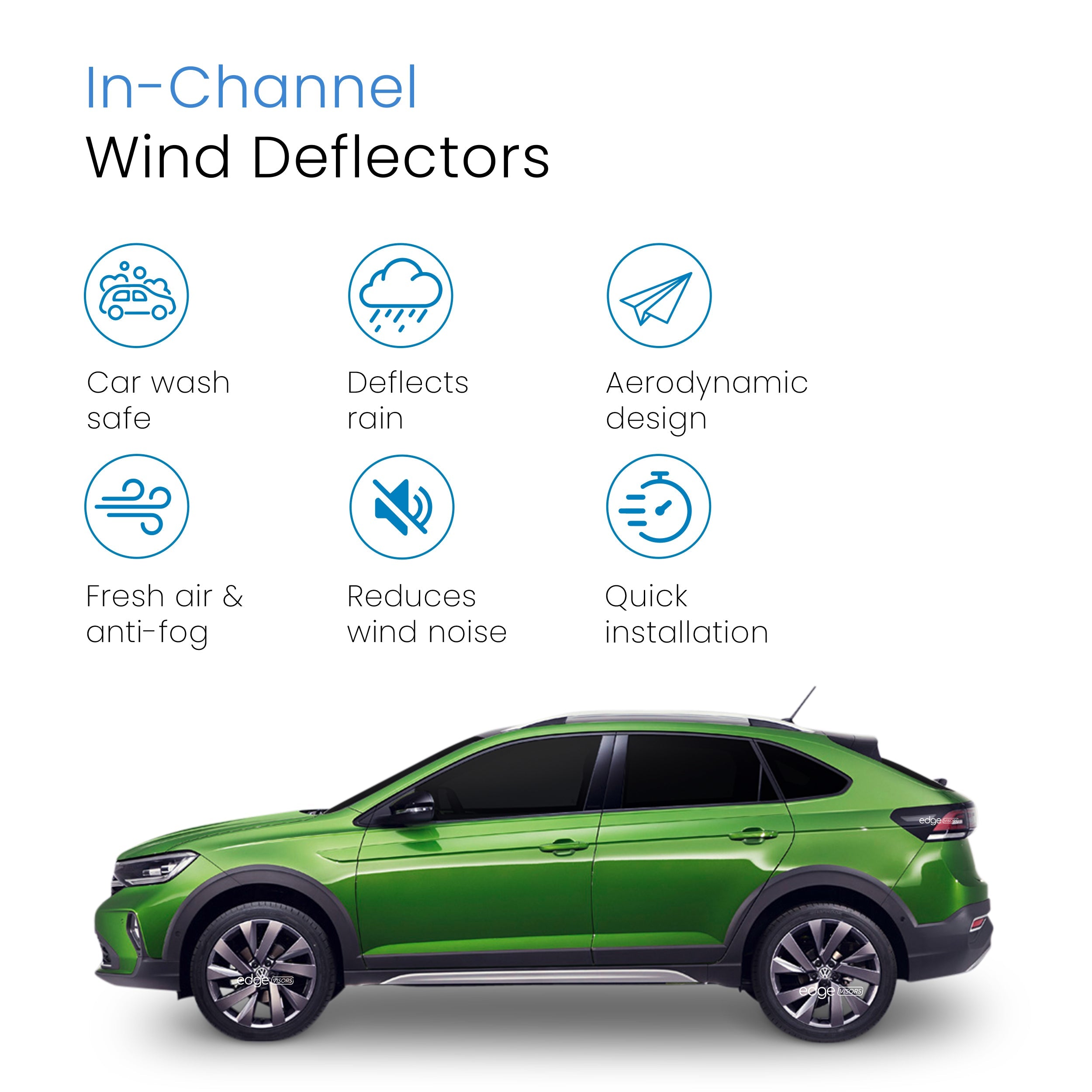 VW Taigo MK1 2020-Onwards 5 Door SUV Wind Deflectors 4pc