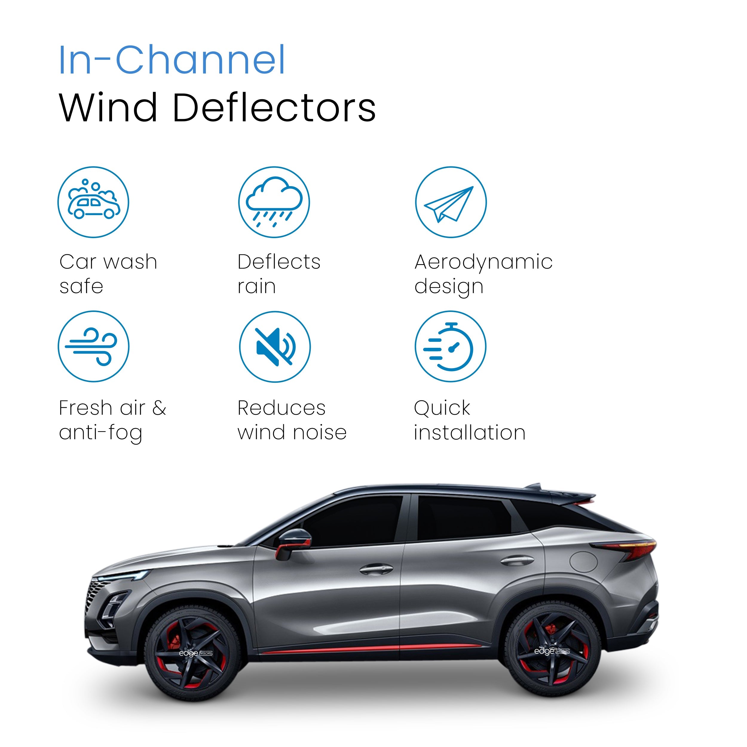 Omoda 5 MK1 2022-Onwards 5 Door SUV Wind Deflectors 4pc