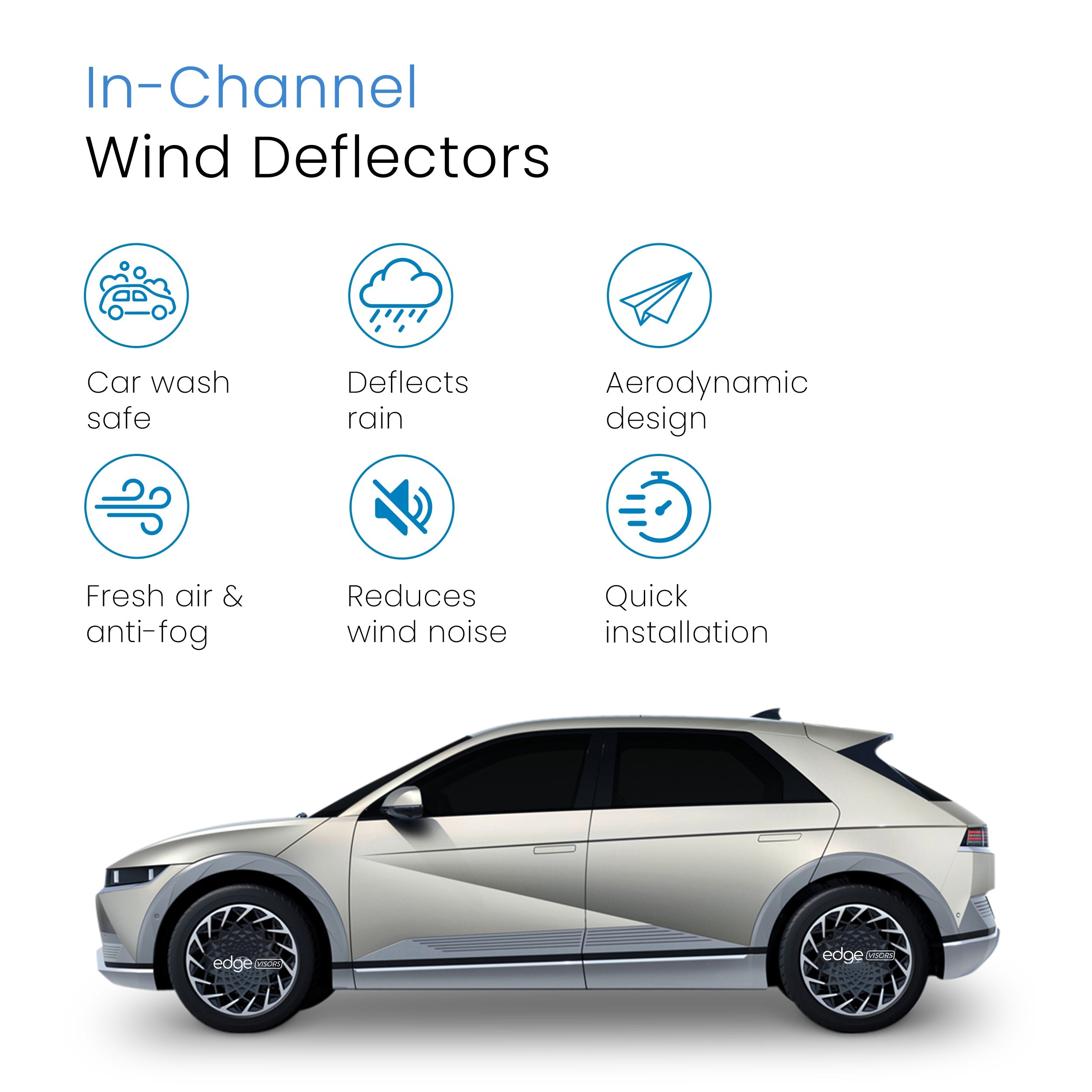 Hyundai IONIQ 5 NE 2021-Onwards 5 Door SUV Wind Deflectors 4pc