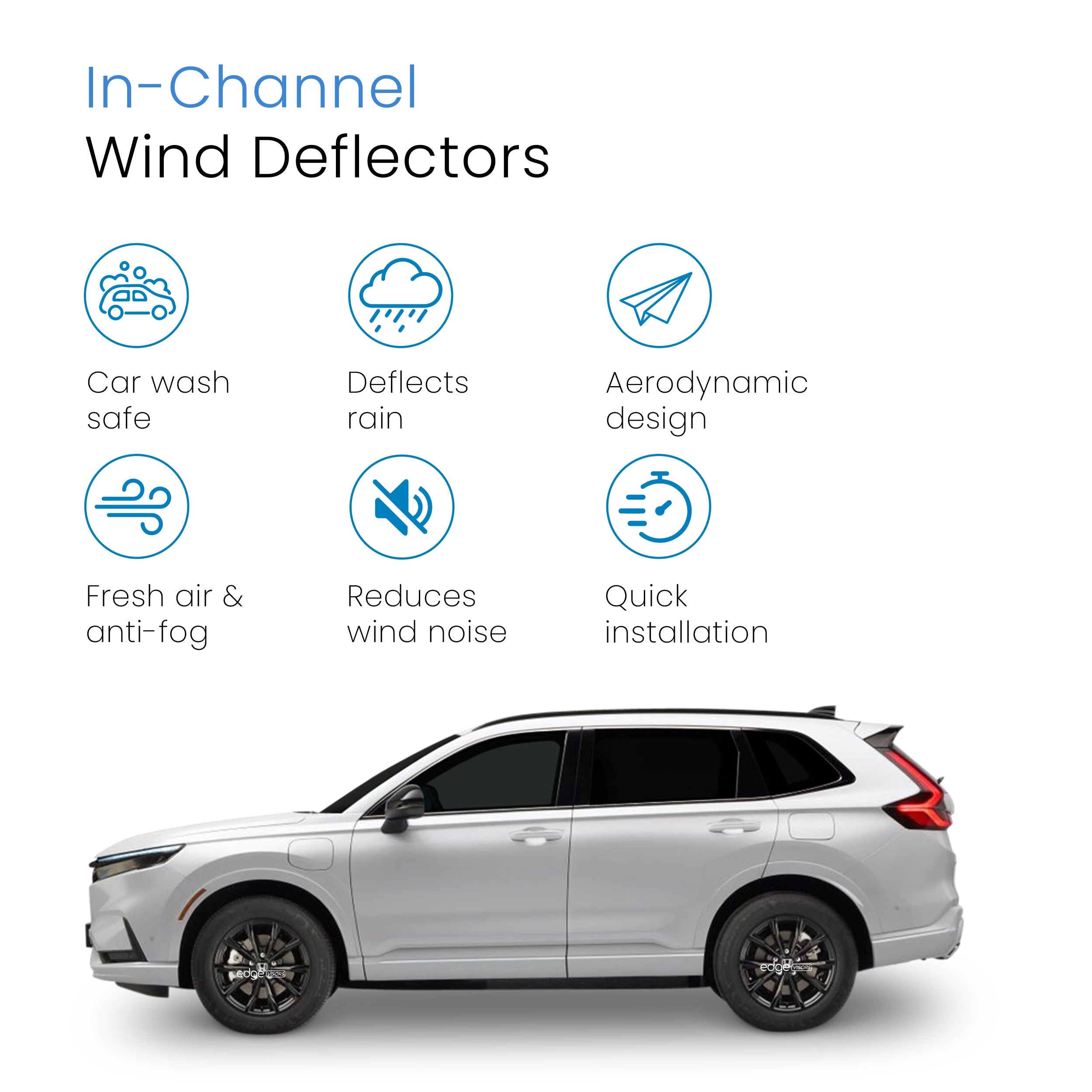 Honda CR-V MK6 2023-Onwards 5 Door SUV Wind Deflectors 4pc