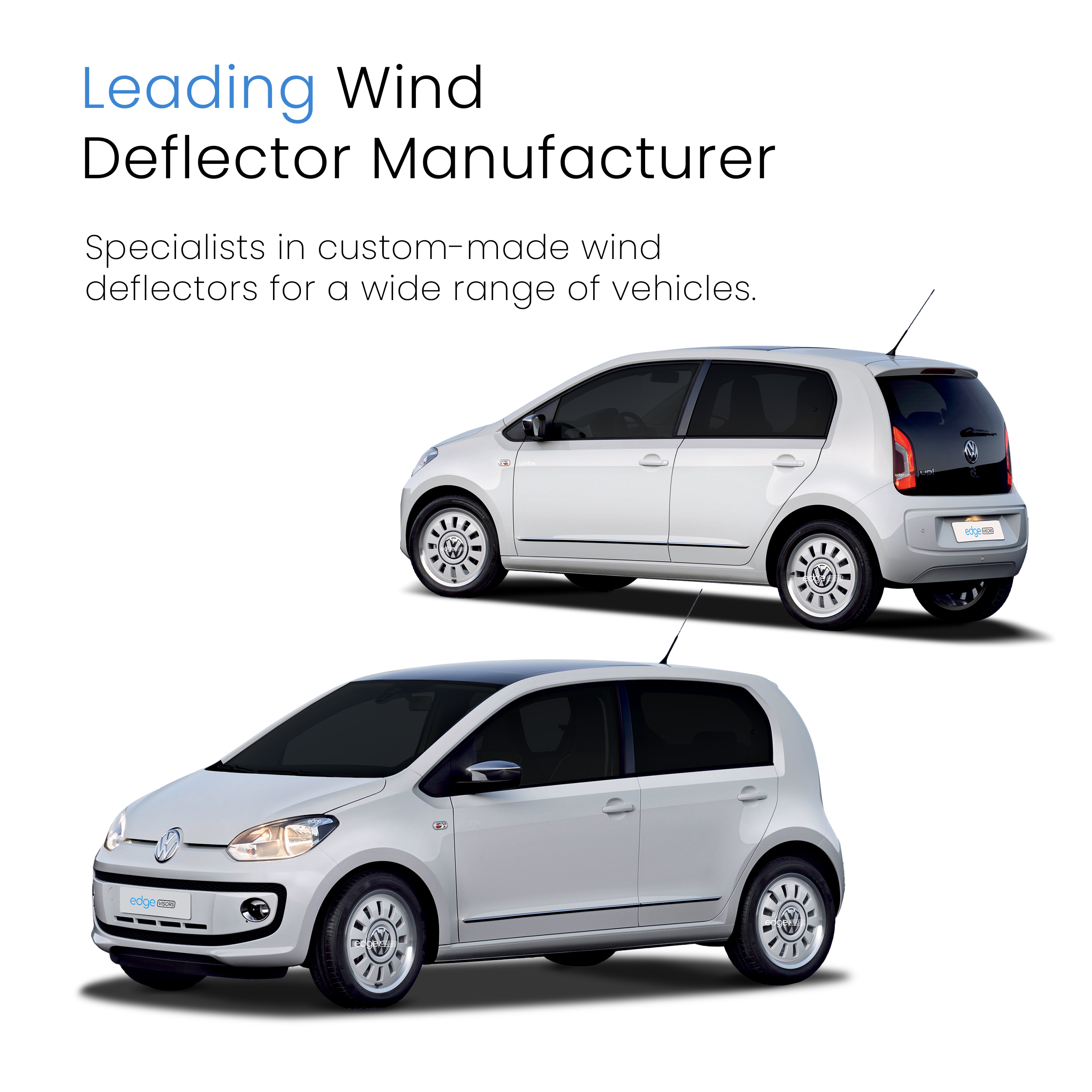 VW Up MK1 2012-2023 5 Door Hatchback Wind Deflectors 2pc