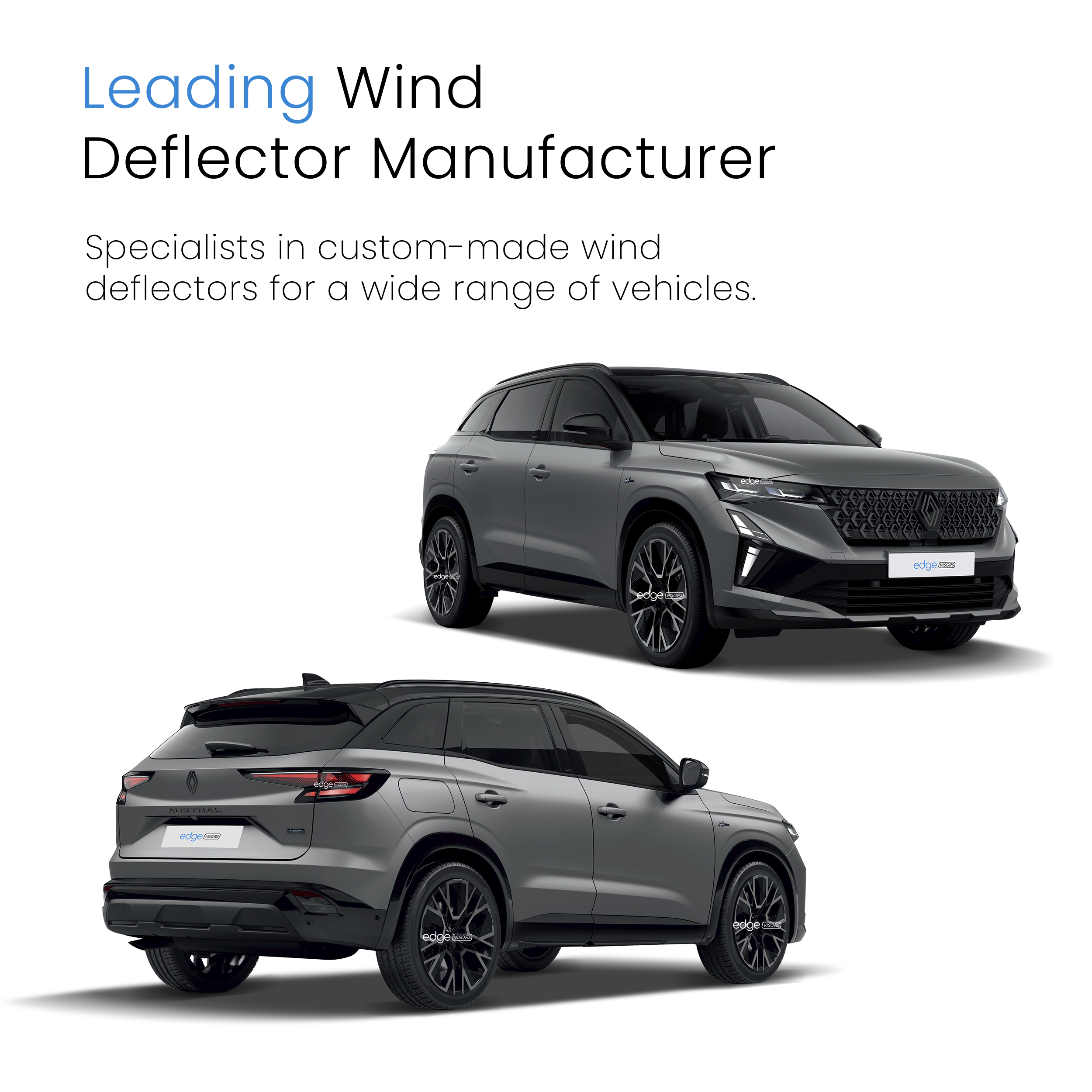 Renault Austral 2022-Onwards 5 Door SUV Wind Deflectors 4pc