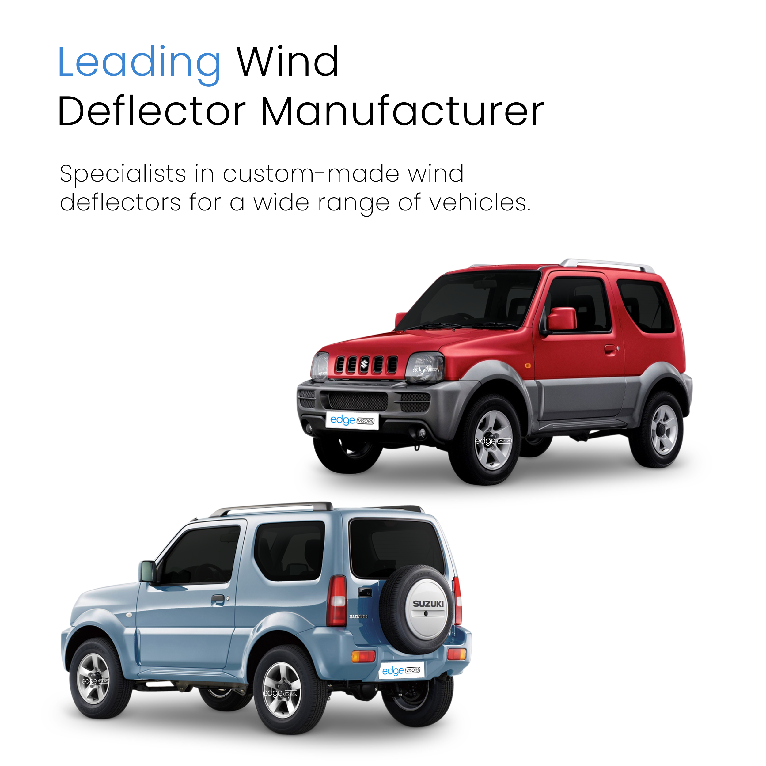 Suzuki Jimny MK3 1998-2018 2 Door SUV Wind Deflectors 2pc