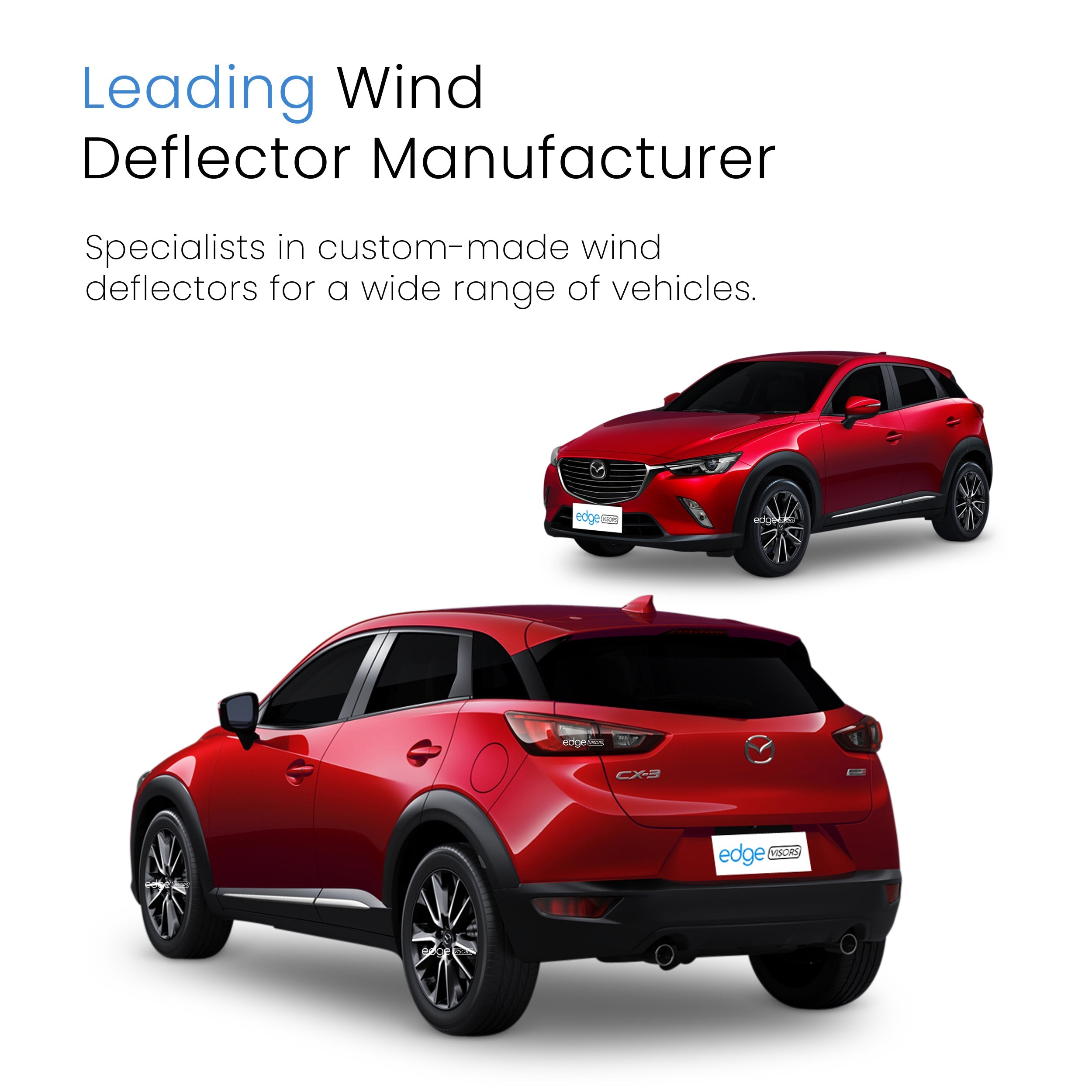 Mazda CX-3 MK1 2014-2023 5 Door SUV Wind Deflectors 4pc