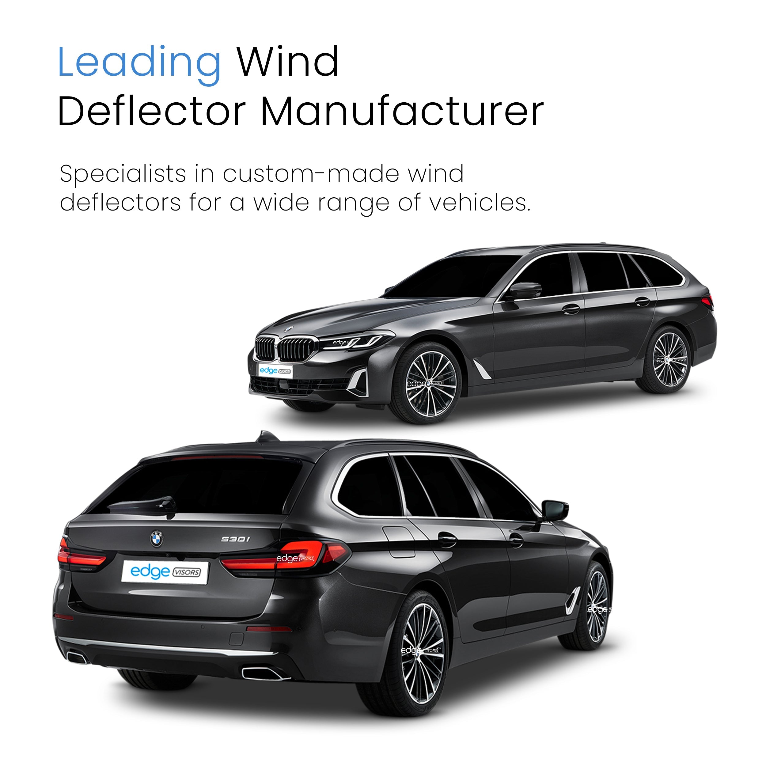 BMW 5 Series G31 Touring 2017-2023 5 Door Estate Wind Deflectors 4pc