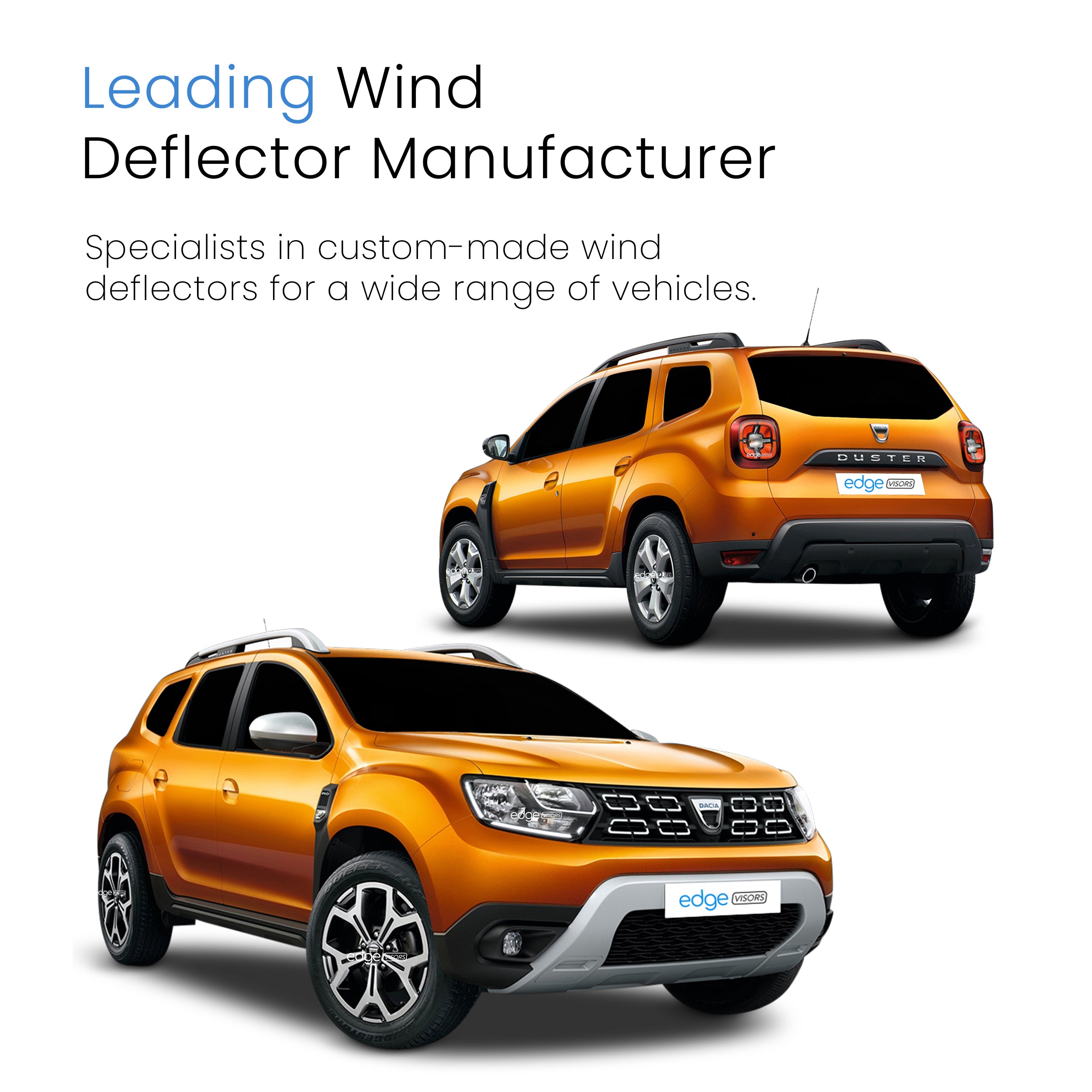 Dacia Duster MK2 2018-2024 5 Door SUV Wind Deflectors 4pc