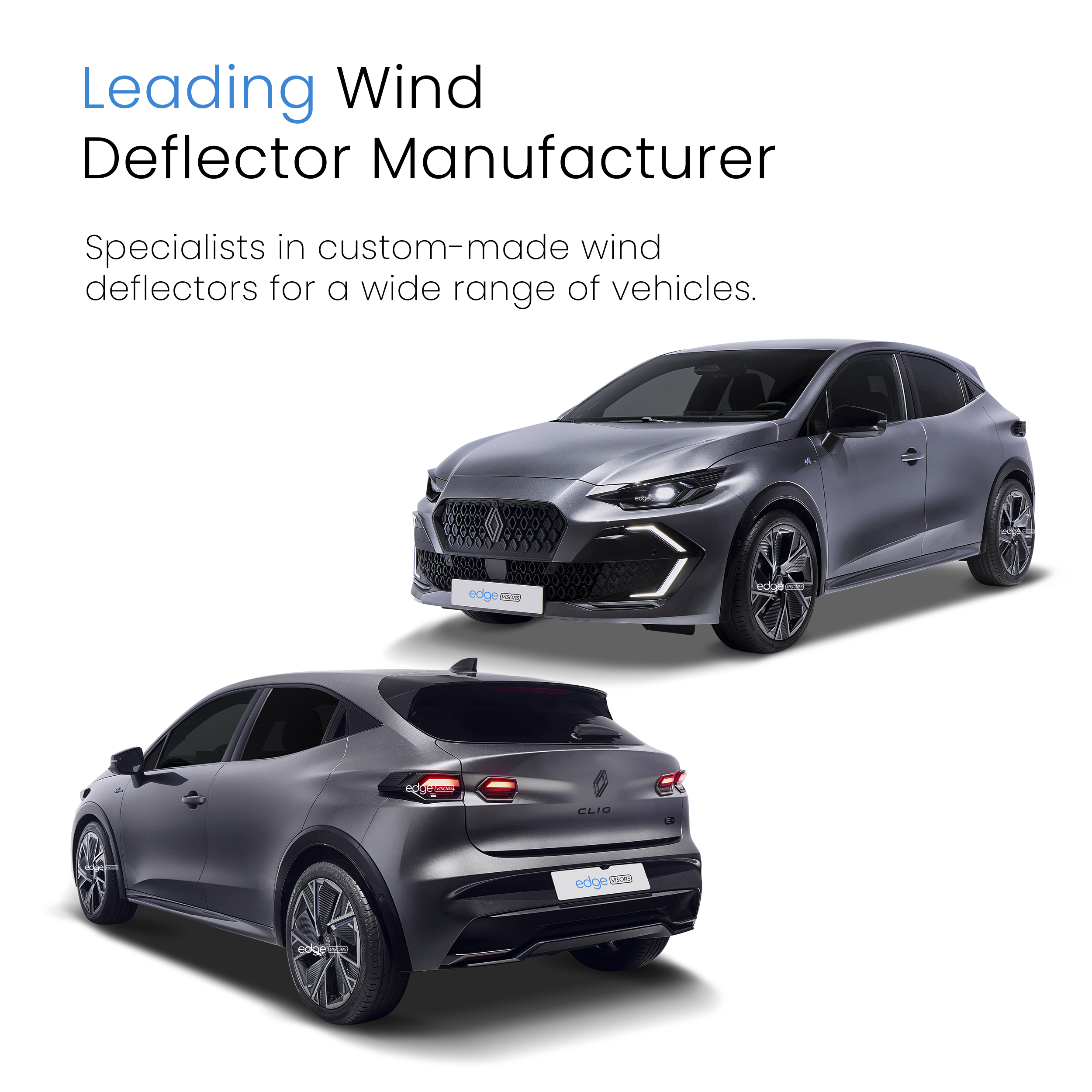 Renault Clio MK6 2026-Onwards 5 Door Hatchback Wind Deflectors 4pc