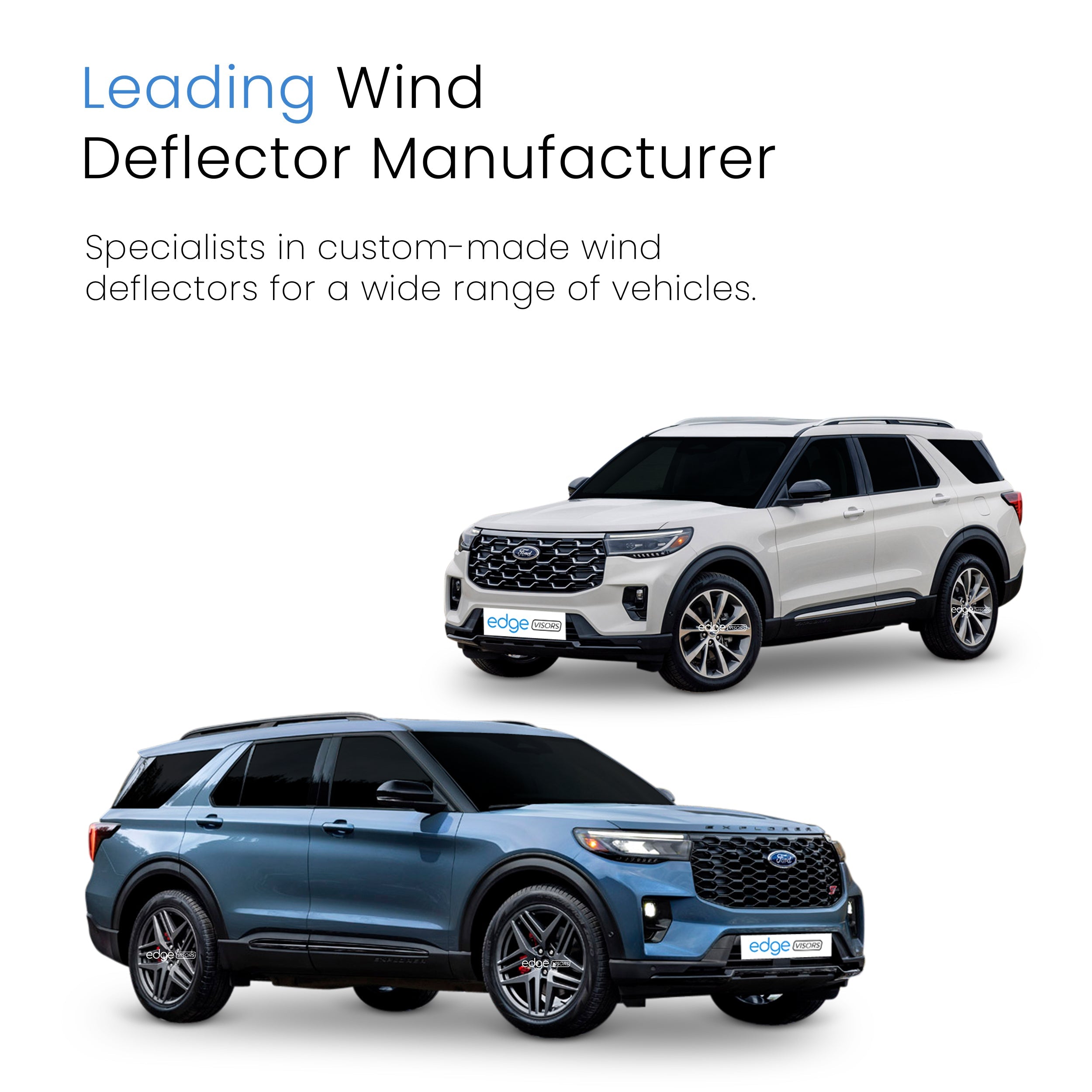 Ford Explorer EV MK1 2023-Onwards 5 Door SUV Wind Deflectors 4pc