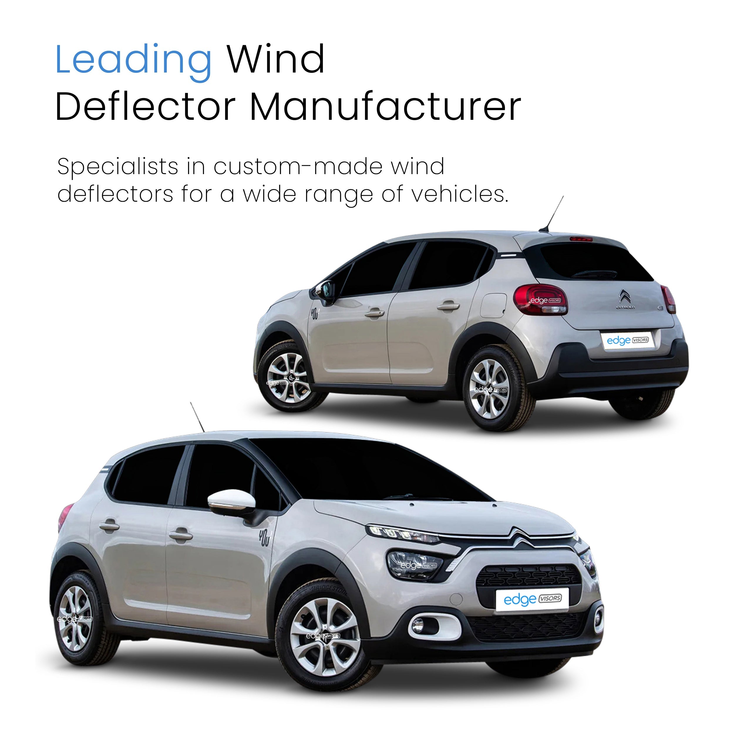 Citroen C3 MK3 2017-2024 5 Door Hatchback Wind Deflectors 4pc