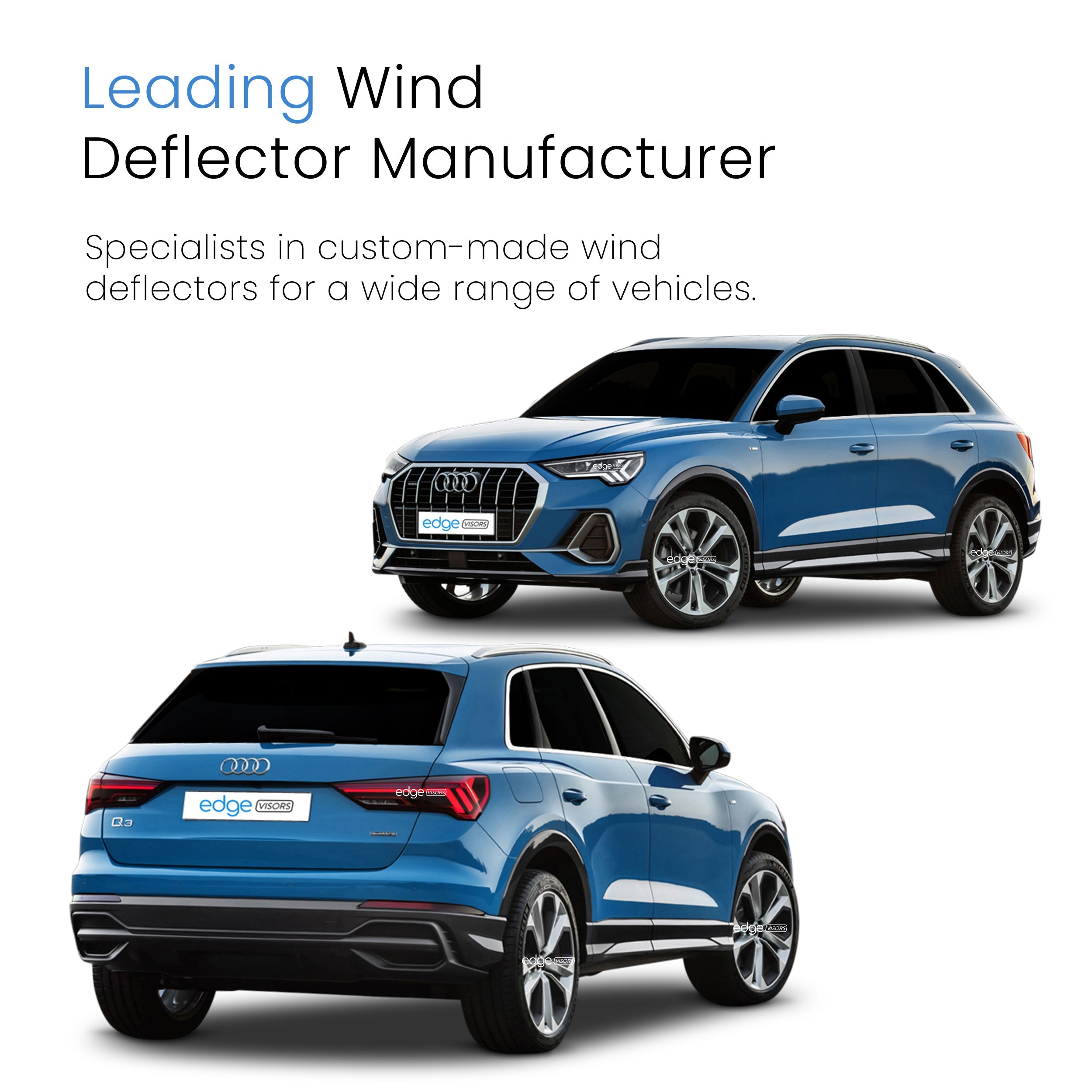 Audi Q3 MK2 2018-Onwards 5 Door SUV Wind Deflectors 4pc