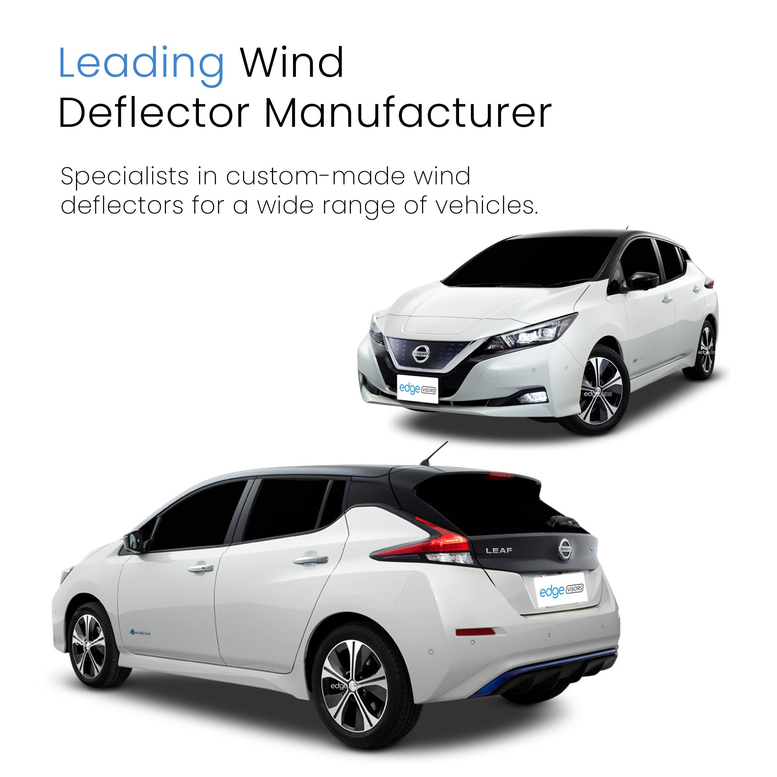 Nissan Leaf MK2 2018-Onwards 5 Door Hatchback Wind Deflectors 4pc