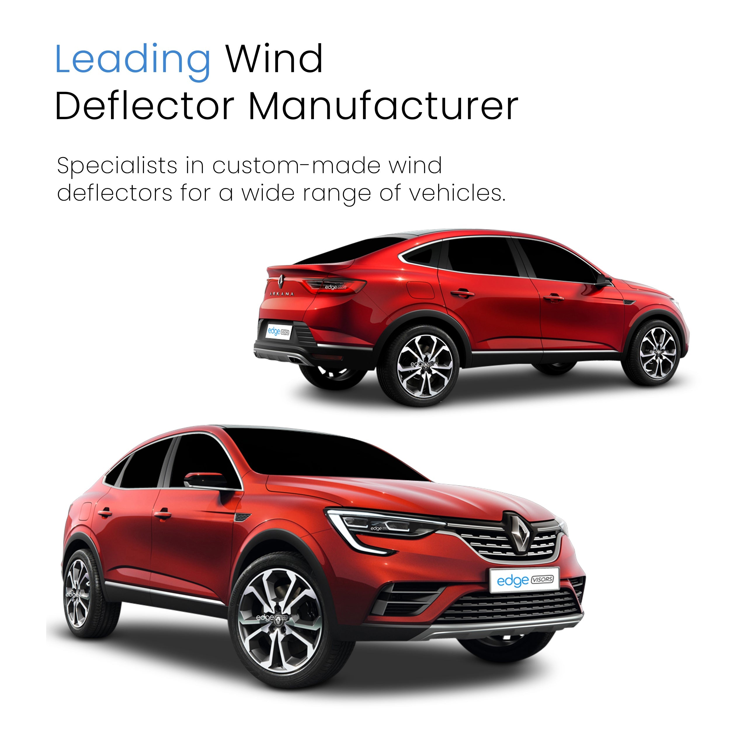 Renault Arkana MK1 2019-Onwards 5 Door Crossover Wind Deflectors 4pc