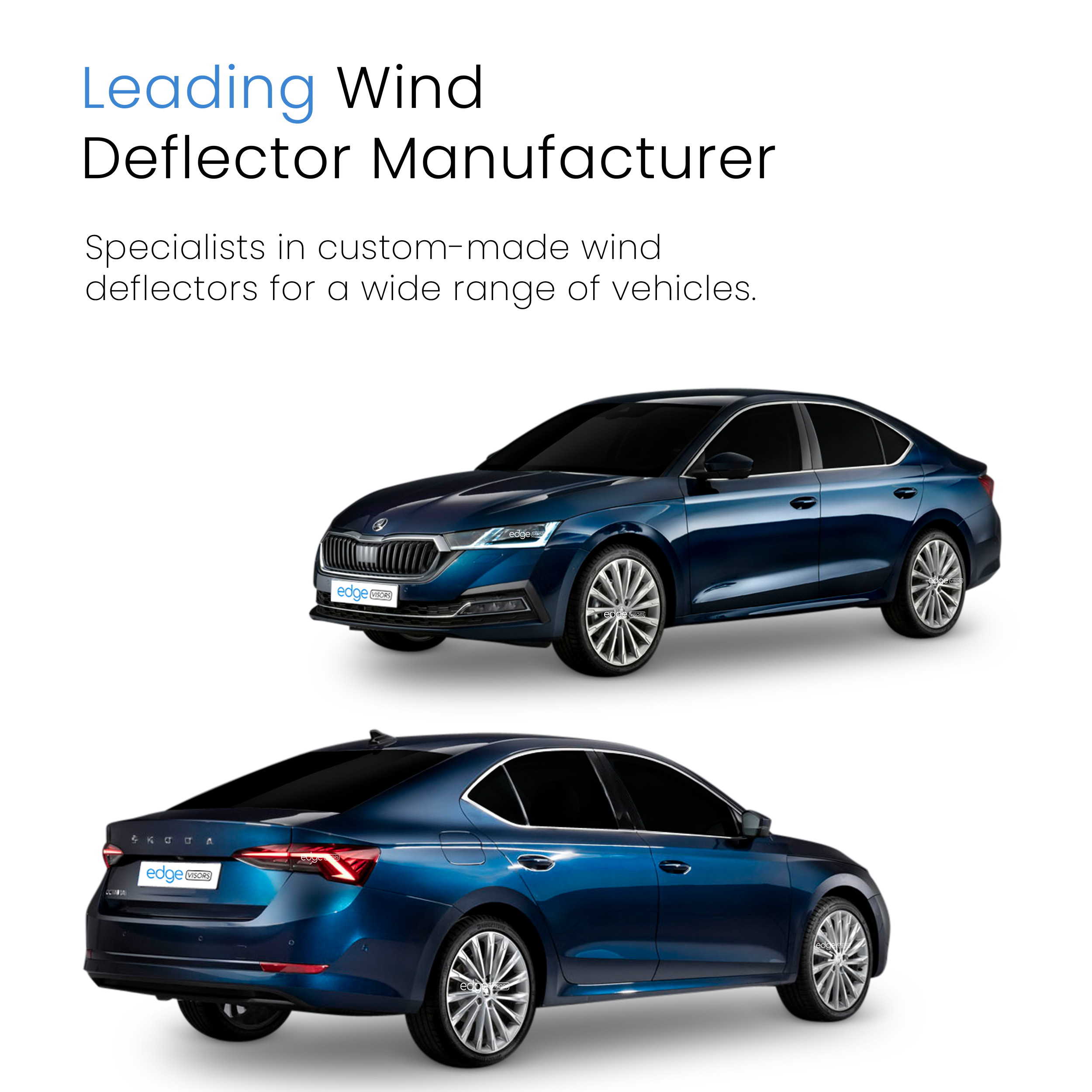 Skoda Octavia MK4 2020-2025 4 Door Saloon Wind Deflectors 4pc