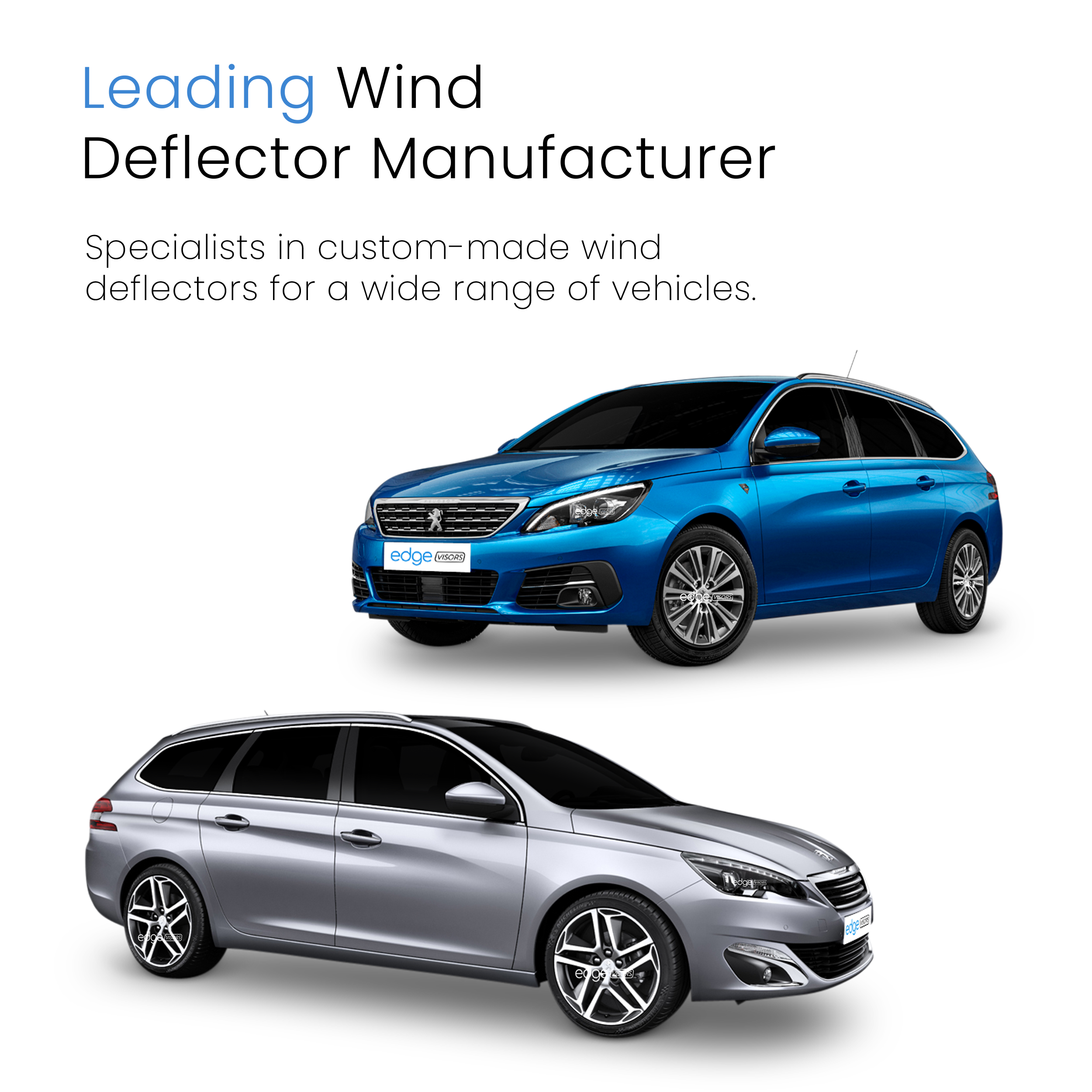 Peugeot 308 MK2 2014-2021 5 Door Estate Wind Deflectors 4pc