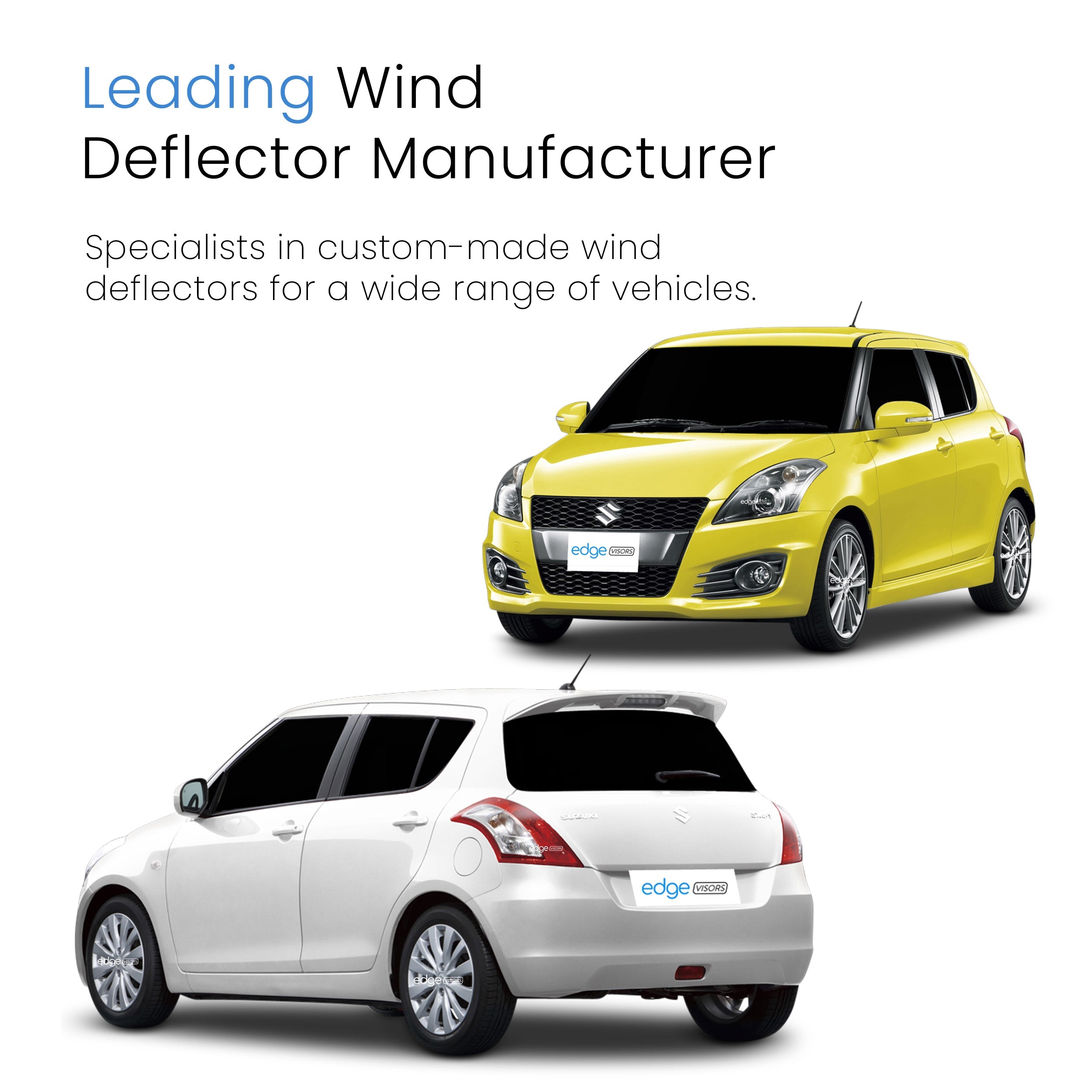 Suzuki Swift MK3 2010-2017 5 Door Hatchback Wind Deflectors 4pc