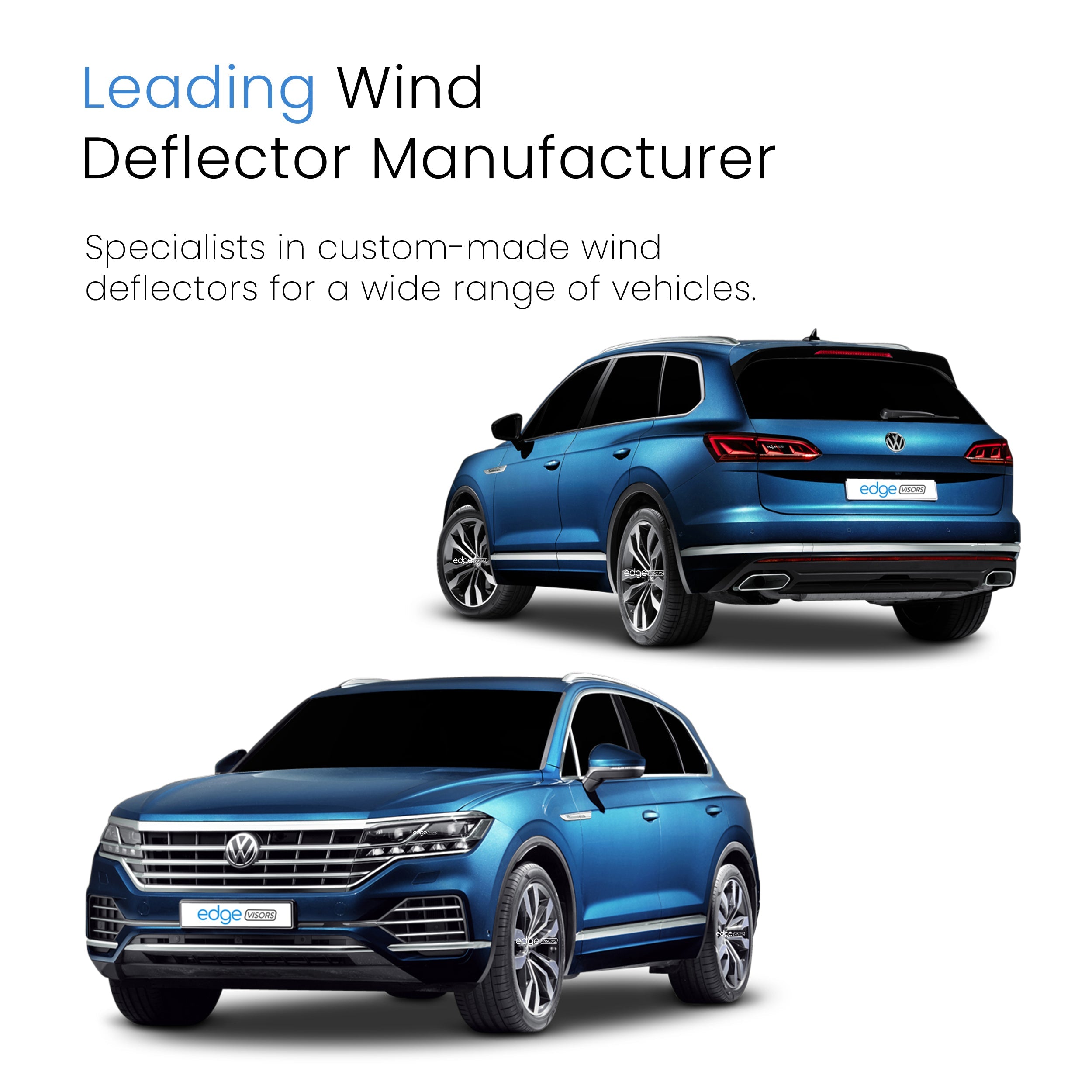VW Touareg MK3 2018-Onwards 5 Door SUV Wind Deflectors 4pc