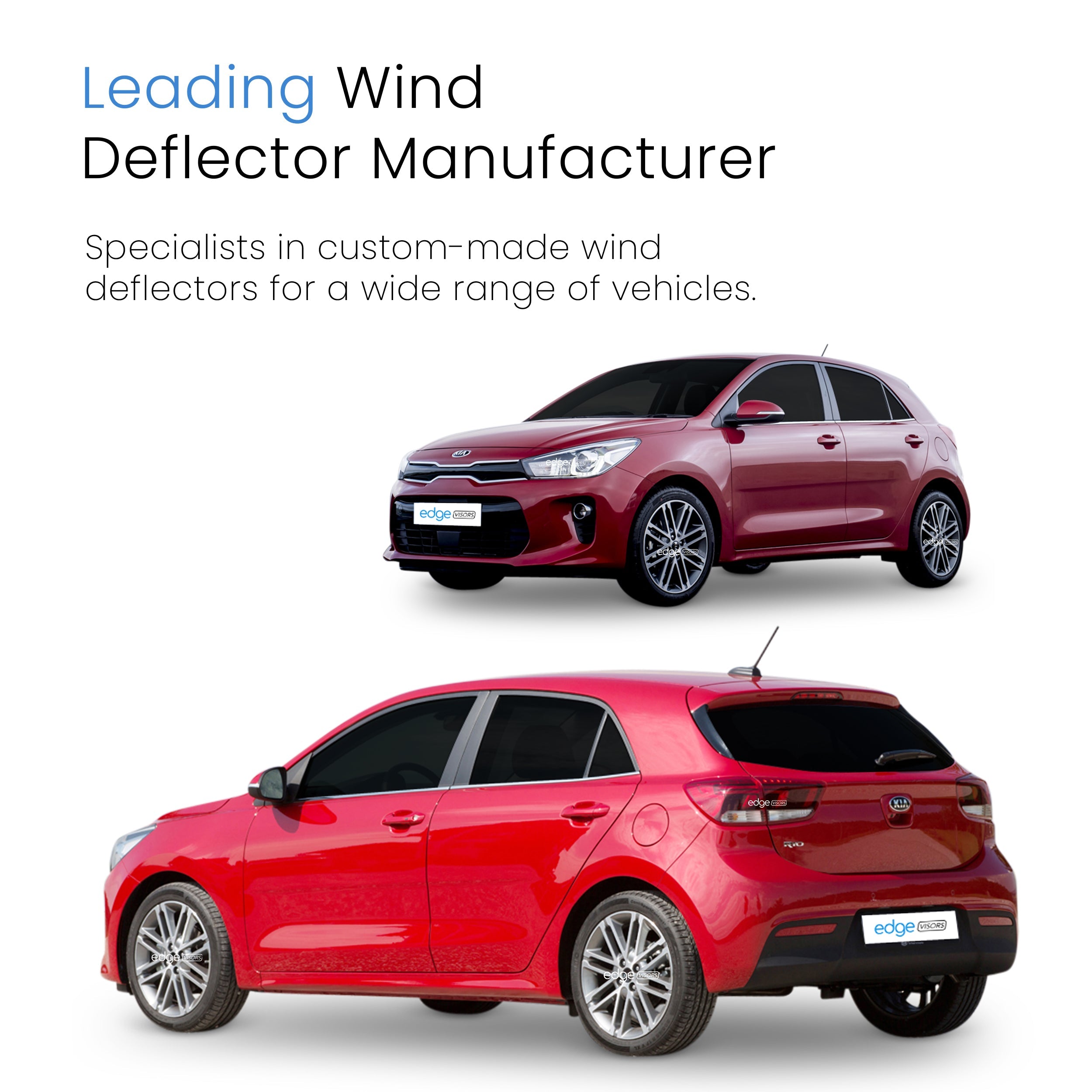 Kia Rio MK4 2018-2023 5 Door Hatchback Wind Deflectors 4pc