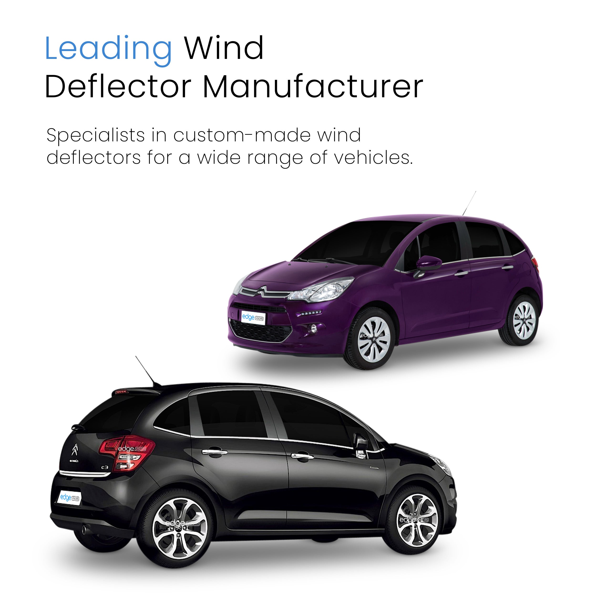 Citroen C3 MK2 2010-2016 5 Door Hatchback Wind Deflectors 4pc